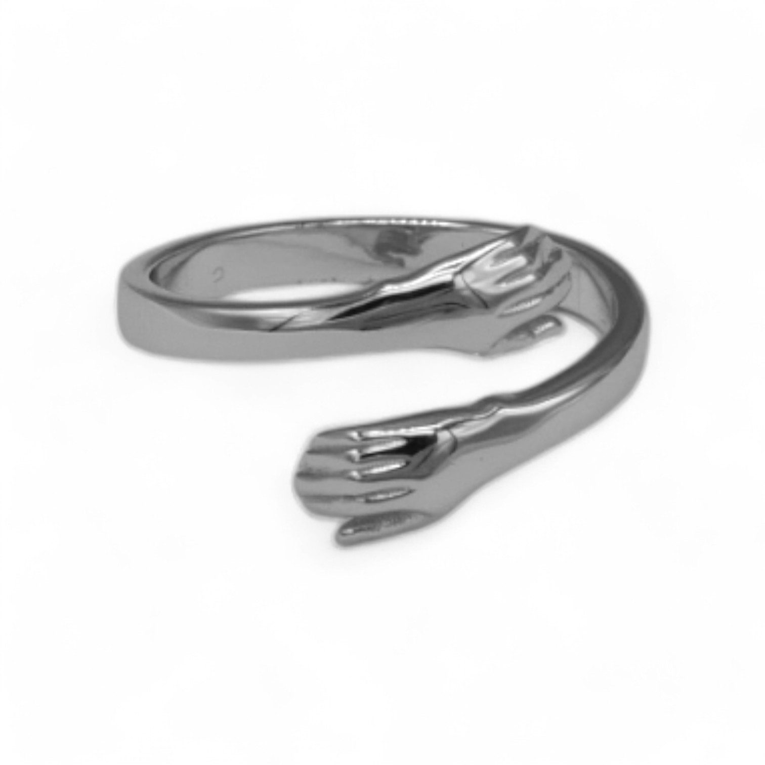 Eyecatcher Silberring Umarmende Hände 925 Sterling Silber oder vergoldet, F günstig online kaufen