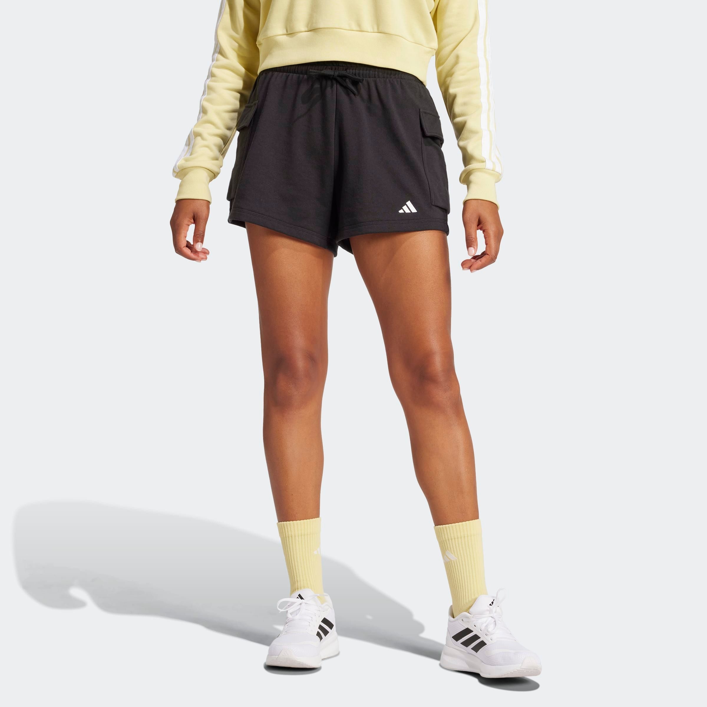 adidas Sportswear Shorts W SL FT SHO (1-tlg) lockere Passform, mit Kordelve günstig online kaufen