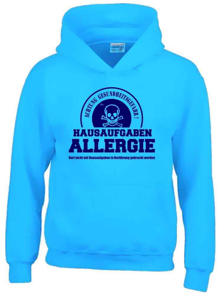 Hoodie Hausaufgabenallergie Hoodie Sweatshirt mit Kapuze Gr. 116-164