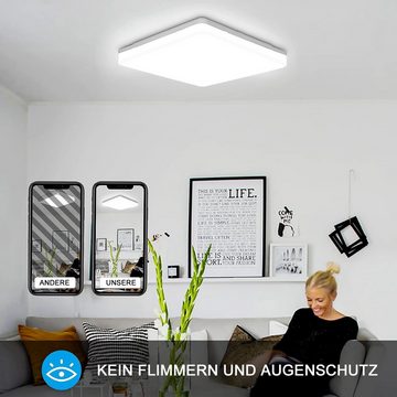 IEGLED LED Deckenleuchte Dimmbare Deckenlampe, 24W, 2400LM, IP54, ‎Farbwechsel, 7 RGB-Farben, mit Fernbedienung, Wasserdicht, Energieeffizient