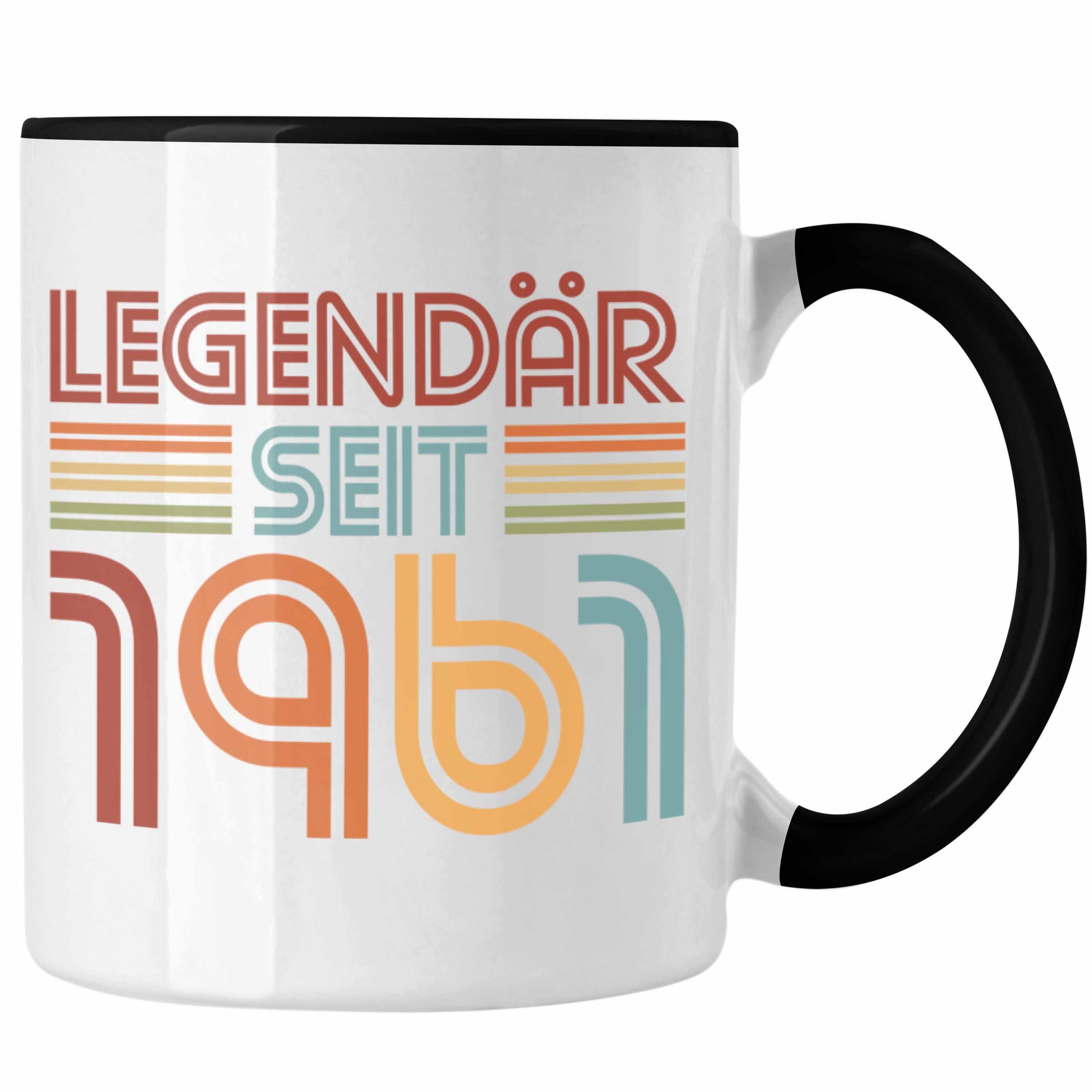 Trendation Tasse Trendation - 60. Geburtstag Tasse Frau Männer Geschenk 60er Geschenkidee 60 Mutter Vater Mann Frauen Lustig Geschenke Deko Schwarz