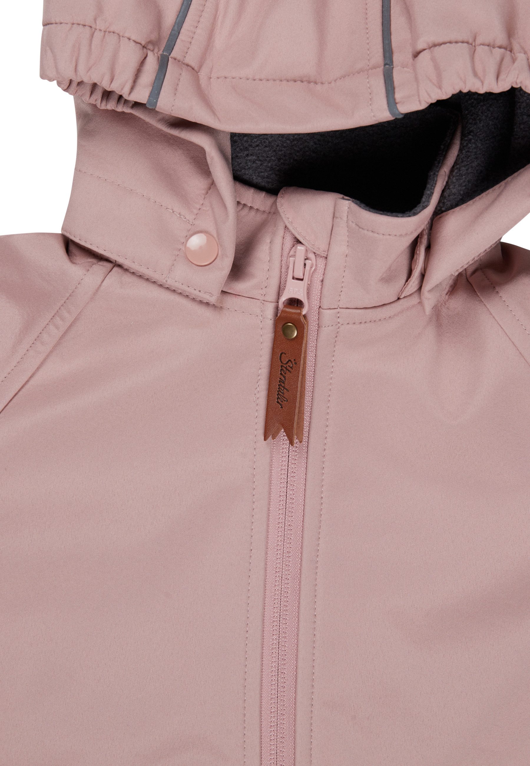Sterntaler® Strampler Overall Softshell (1-tlg., abnehmbare Kapuze, reflektierende Details)
