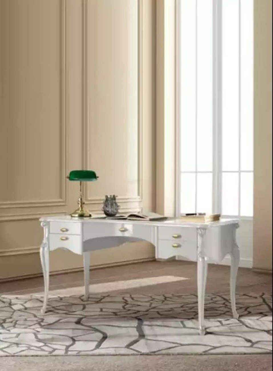 (1-St., Europa 1x Tische Tisch in Schreibtisch Schreibtisch Möbel Italienische JVmoebel Italien Made Weiß Computer Schreibtisch),