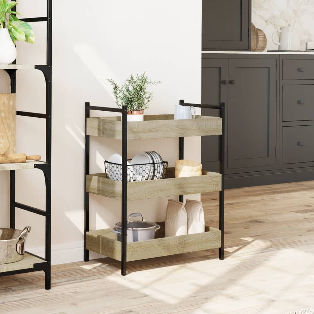 vidaXL Küchenwagen Küchenwagen Sonoma-Eiche 50x30x70 cm günstig online kaufen