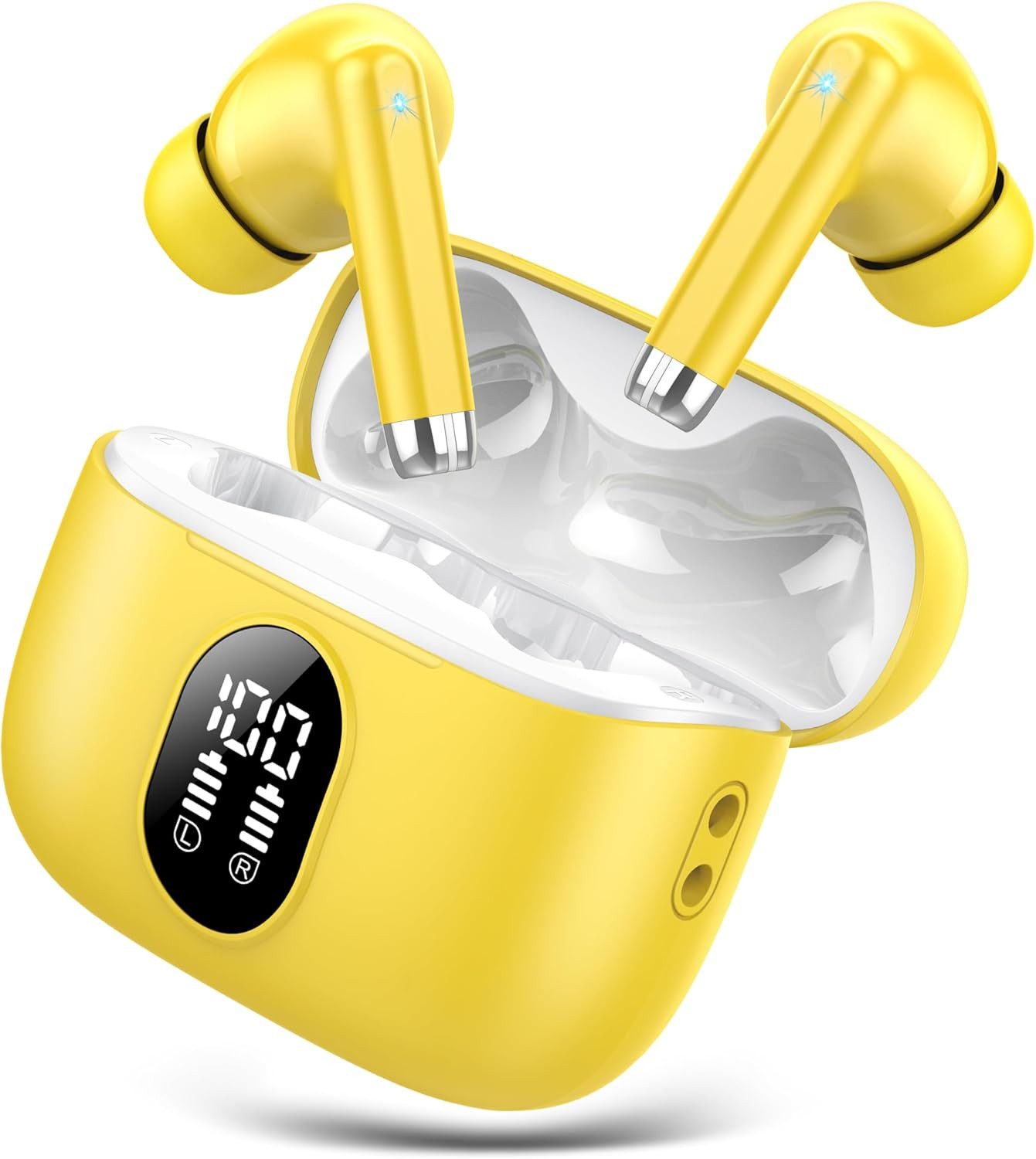 QXQ 2026 Kabellose Kopfhörer mit Bluetooth 5.4 & Noise Cancelling In-Ear-Kopfhörer (Smart Touch Steuerung ermöglicht einfaches Abspielen, Pausieren, Anrufe tätigen und Lautstärke einstellen ohne Telefon zu bedienen., mit 40 Std Akkulaufzeit, tiefem Bass & Smart Touch Steuerung)