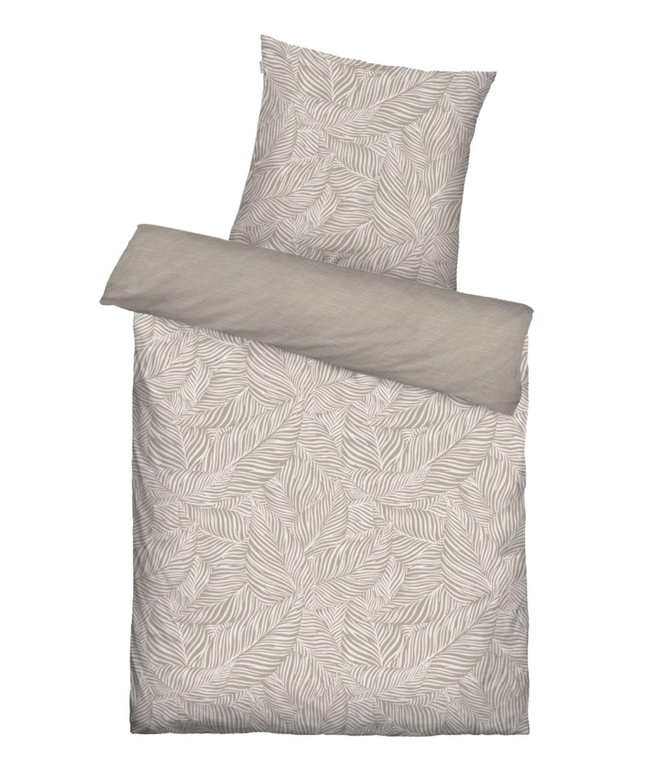 TOM TAILOR Bettwäsche LAVENA, L 155 x B 220 cm, Creme, Weiß, Satin, 1 teilig, 100% Baumwolle