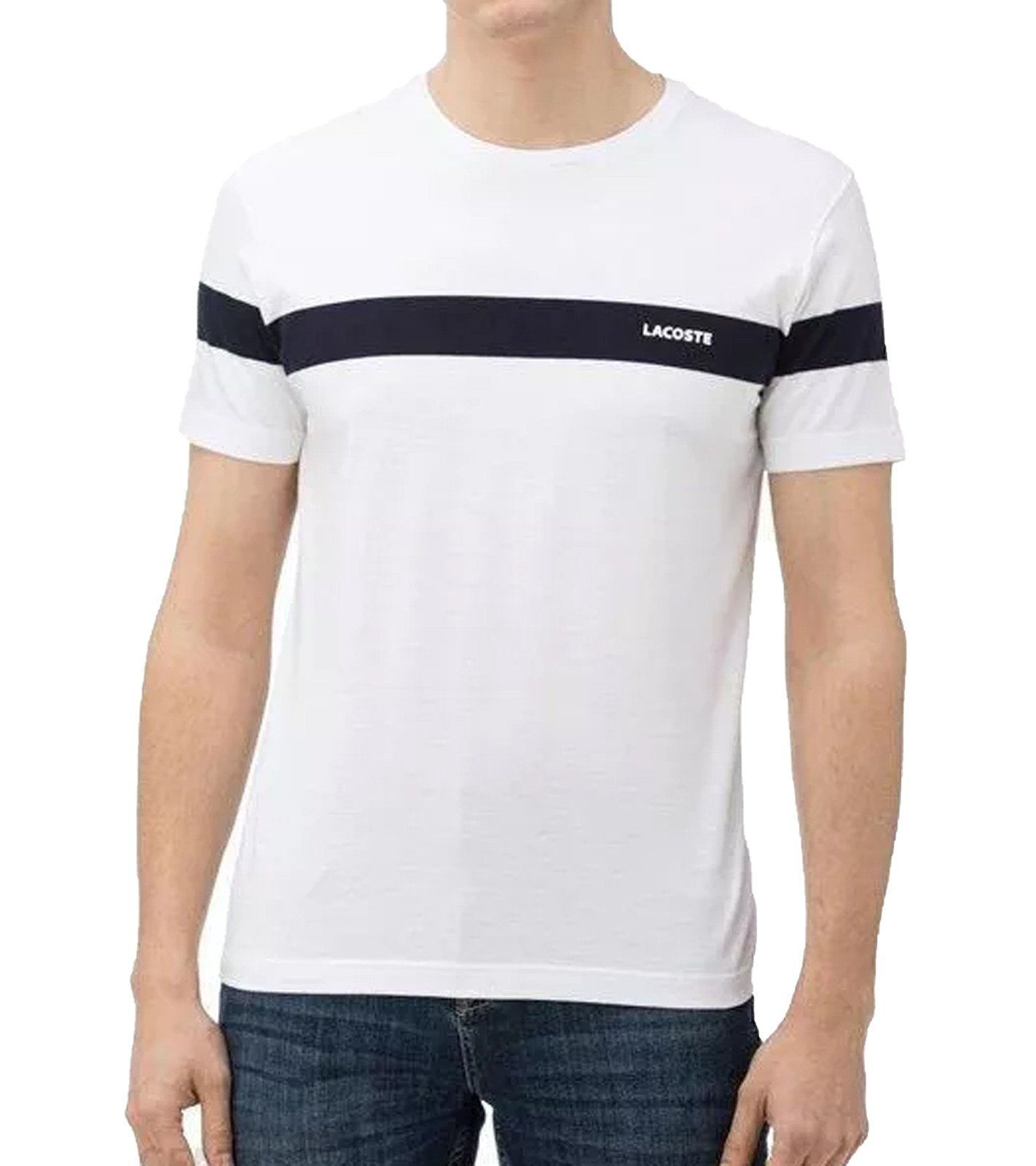Lacoste Rundhalsshirt »LACOSTE Herren Baumwoll T-Shirt Designer-Shirt  Kurzarm-Shirt Weiß« online kaufen | OTTO