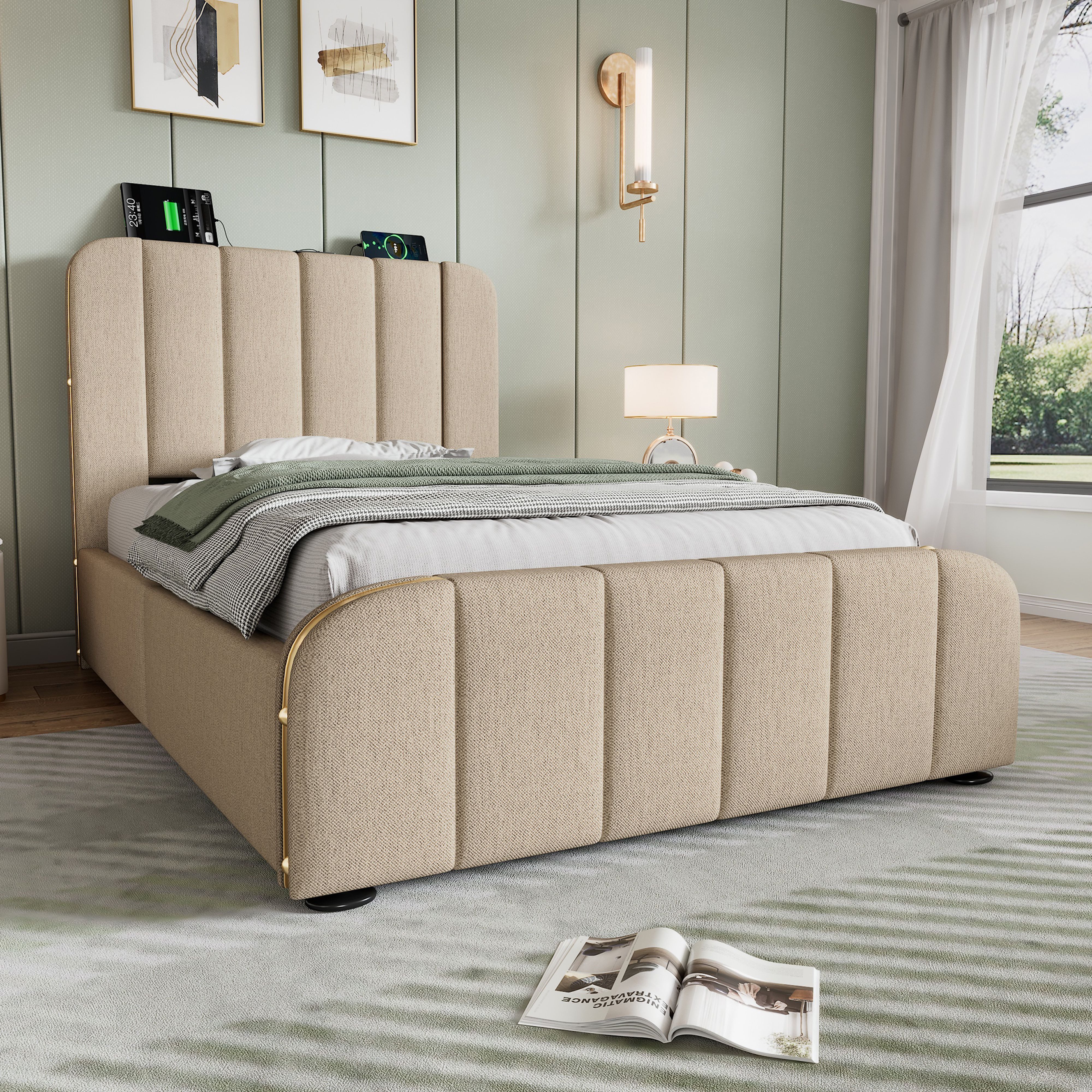 BlingBin Einzelbett Polsterbett Doppelbett (1-tlg., Modernes günstig online kaufen