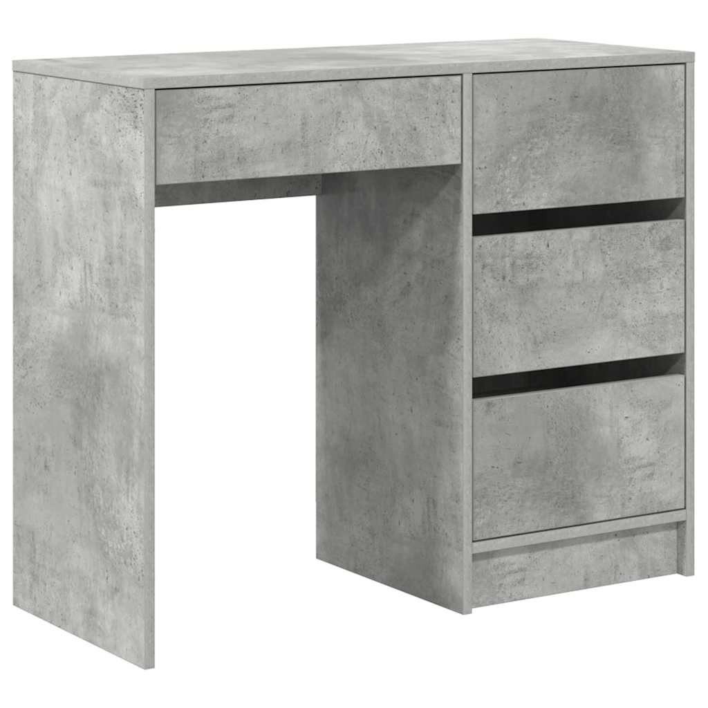 vidaXL Schreibtisch Schreibtisch Beton Grau Holzwerkstoff 90 x 37,5 x 75 cm (1-St)