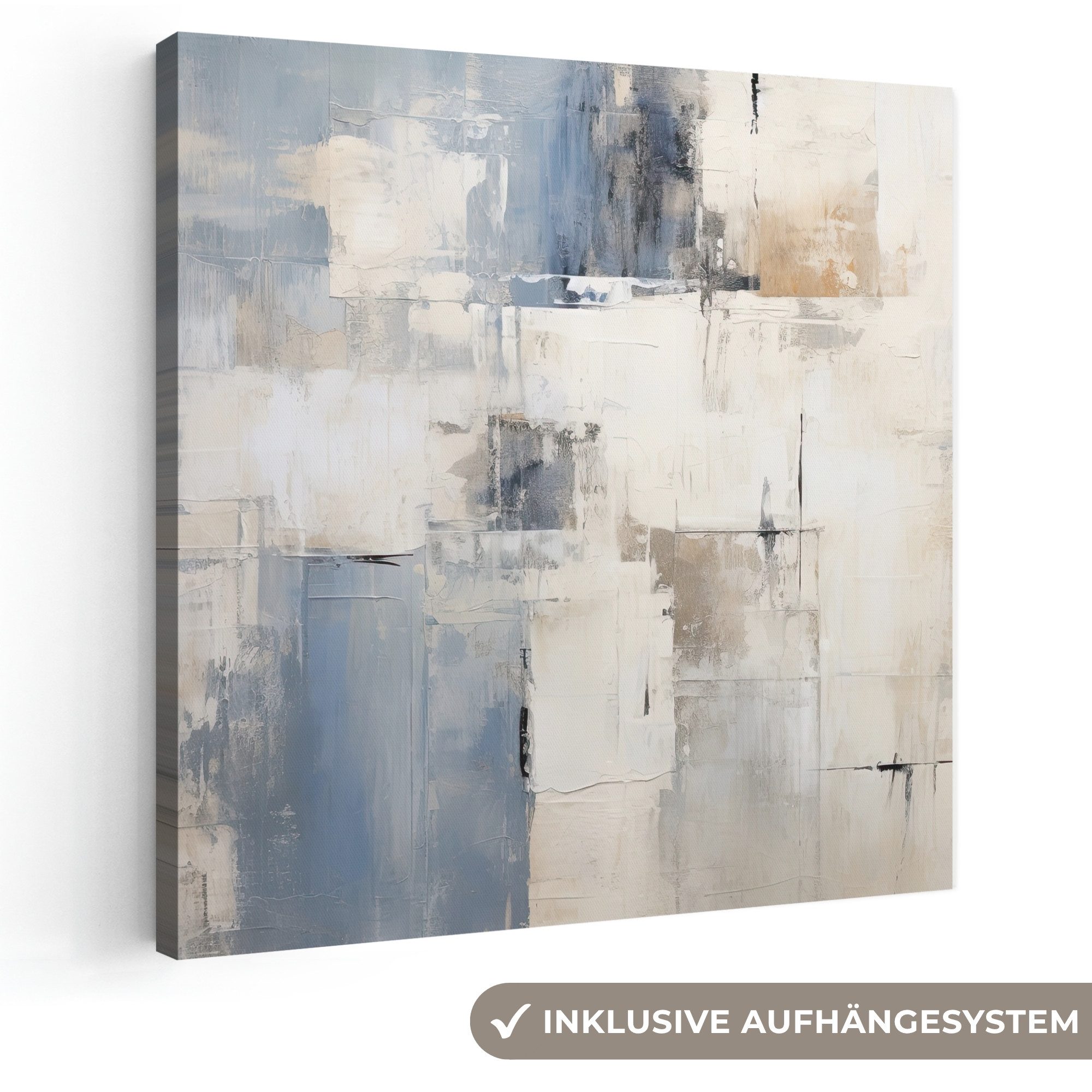 OneMillionCanvasses® Leinwandbild Aquarell - Abstrakt - Kunst, Fotodruck (1 St), Wandbild, Deko Schlafzimmer Wohnzimmer Flur 20x20 cm