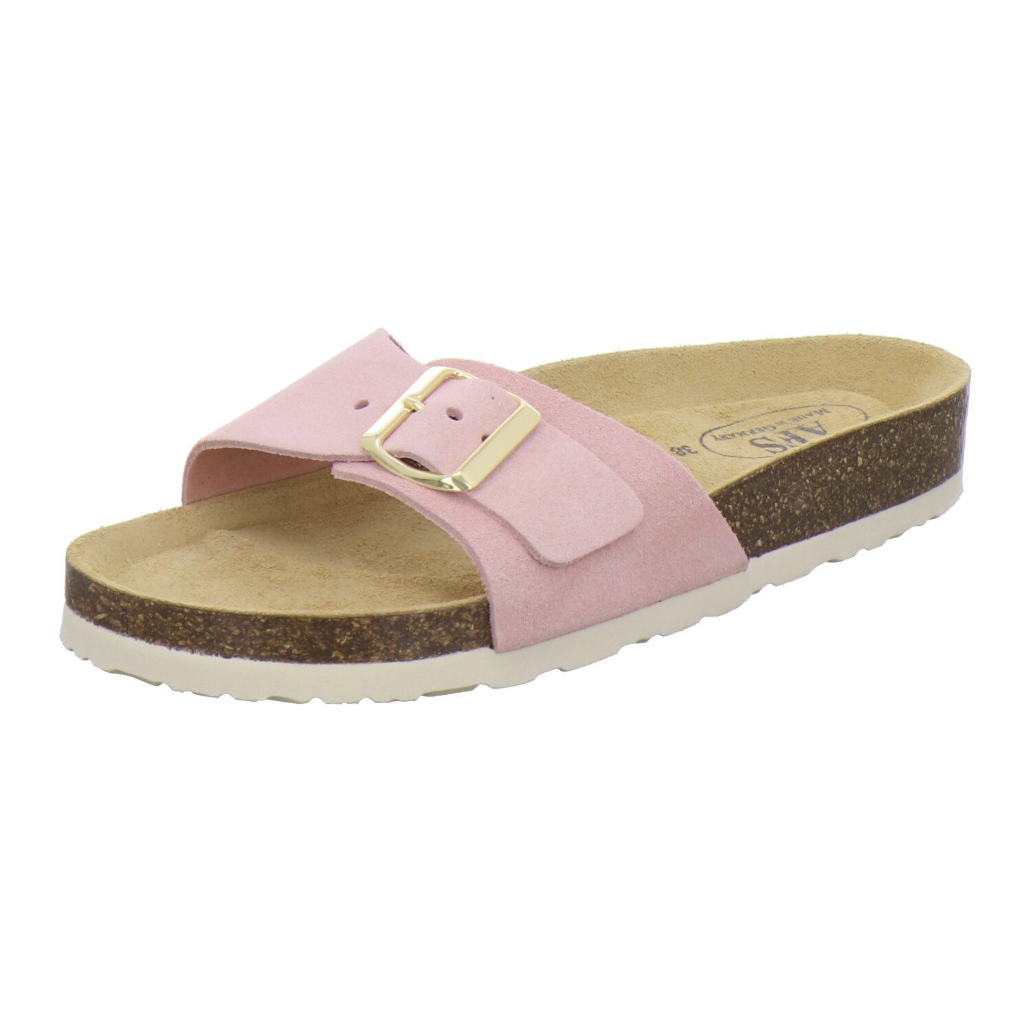 AFS-Schuhe 211232 Sommer Pantolette für Damen mit Fußbett, bequeme Sandalen aus Leder