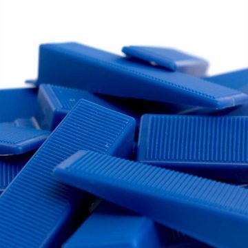 Lantelme Verlegeset 100 Stück Keile für Fliesen Verlegehilfe, (100-tlg), Fliesen Keile für Zuglaschen in blau