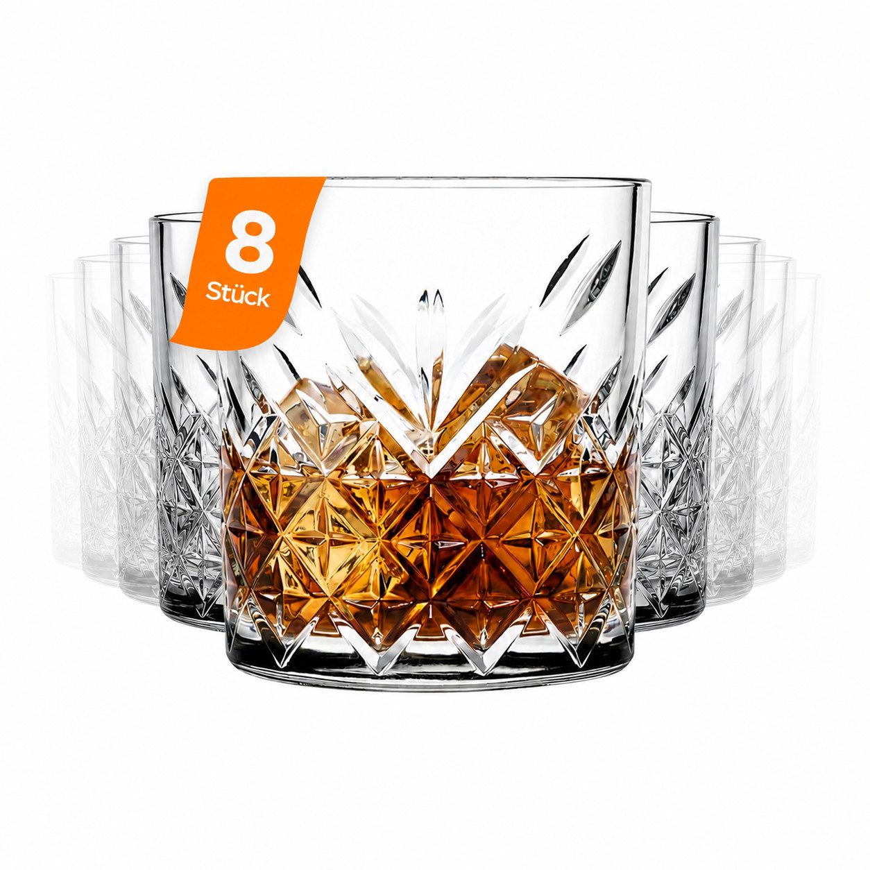 Pasabahce Gläser-Set Timeless, 6-tlg., Glas, perfekt für Whisky, Scotch oder Digestifs, 205ml, 4er Set
