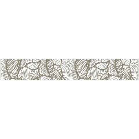 Fensterfolie Look Leaves beige, MySpotti, halbtransparent, glatt, 200 x 30 cm, statisch haftend