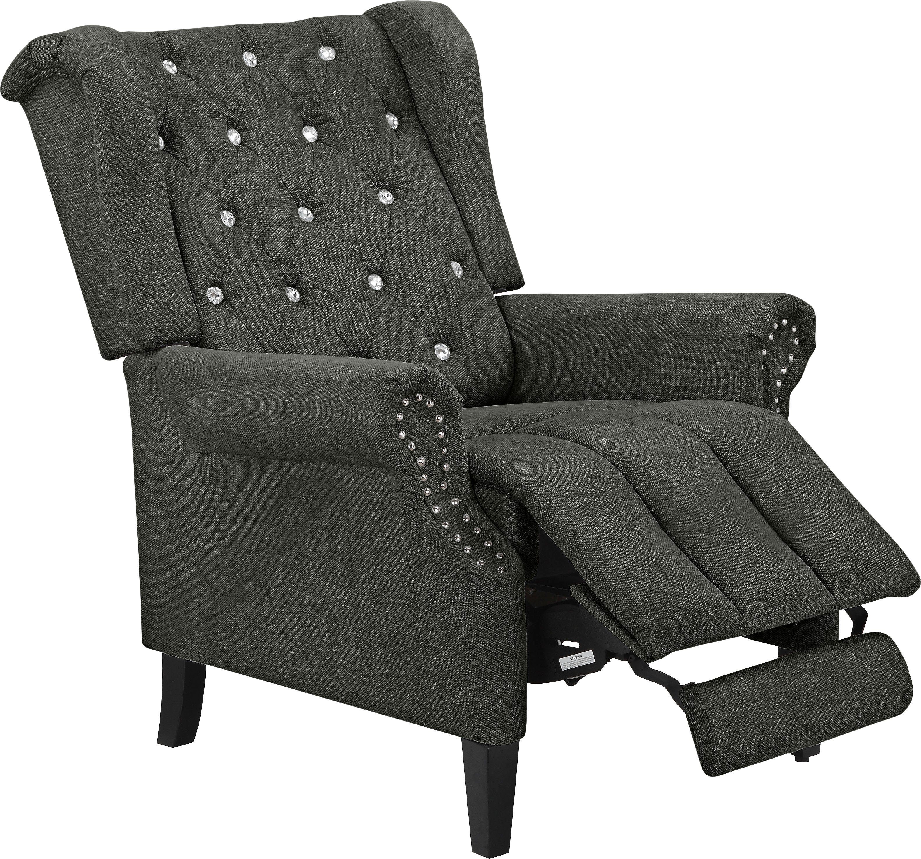 Home affaire Ohrensessel Childebert (1-St), mit Verstellung, Sitz und Rücken gepolstert, Sitzhöhe 49,5 cm