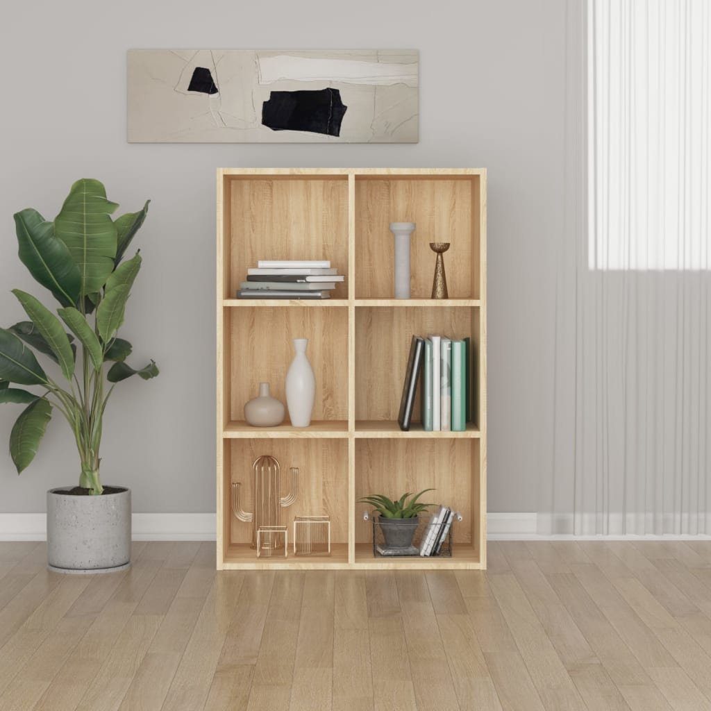 Holzwerkstoff, Bücherregal/Sideboard cm Sonoma Sonoma-Eiche Eiche 1-tlg. vidaXL 66x30x97,8 Bücherregal