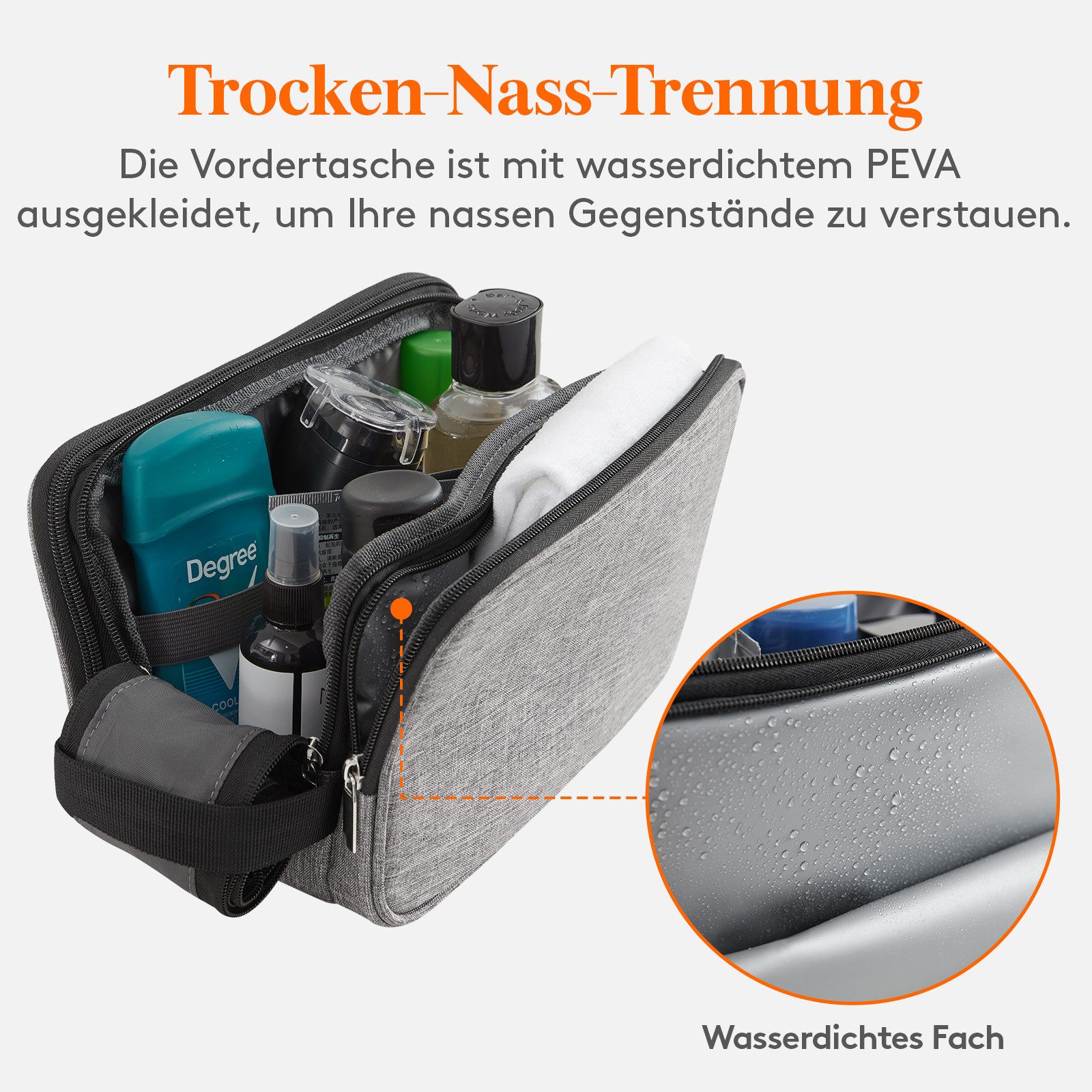 Lifewit Kulturbeutel Herren Kulturtasche Herren Kosmetiktasche,  Organizer Waschtasche