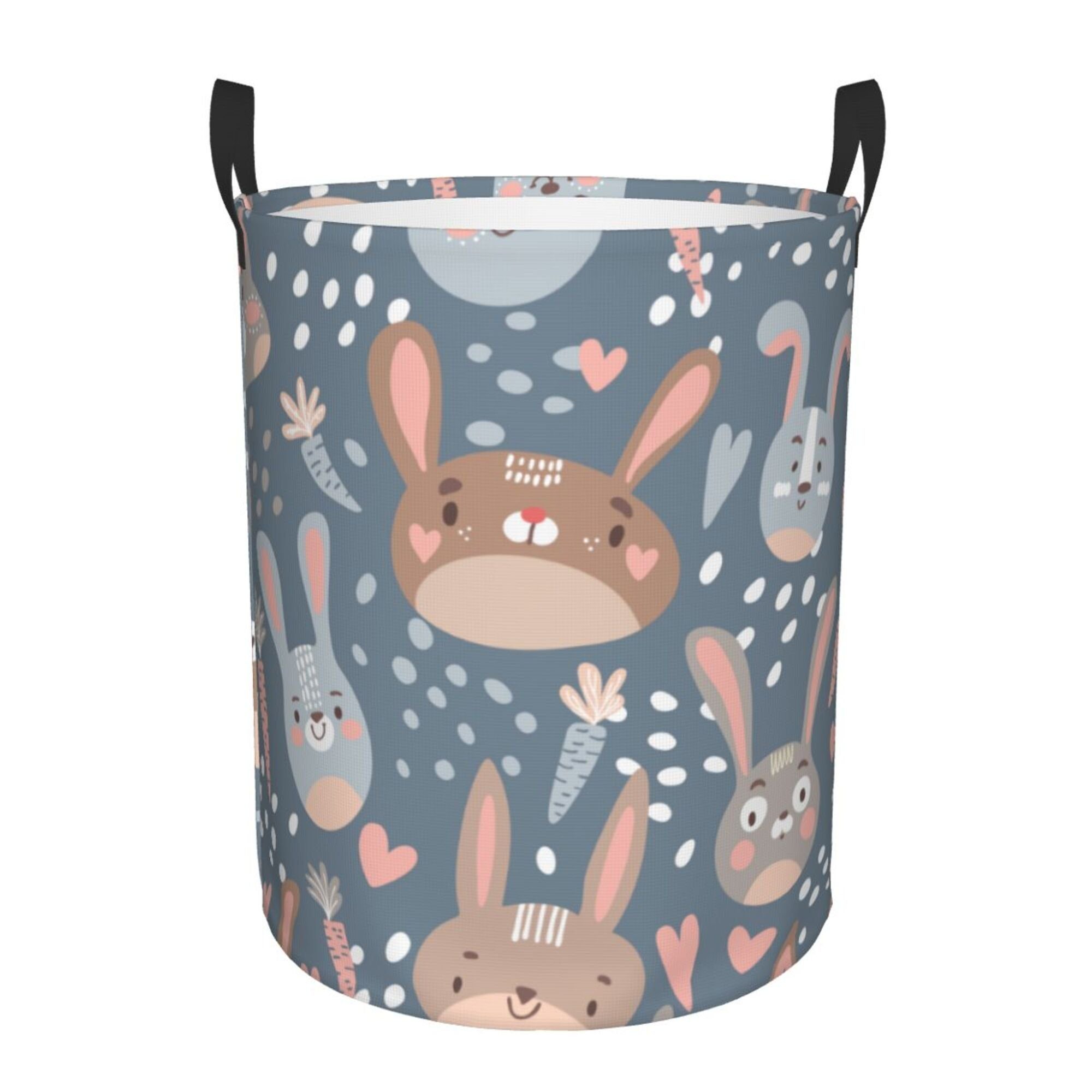 Celya Wäschekorb Wäschekorb aus Stoff Swag Korb Wasserdichte Runde Polyester, Mit Little Rabbit Pattern