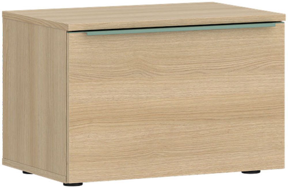 TOM TAILOR HOME Nachtkommode COLOR PUZZLE 1 Schublade mit farbigem Griff, Nachtkommode mit einer großen Schublade
