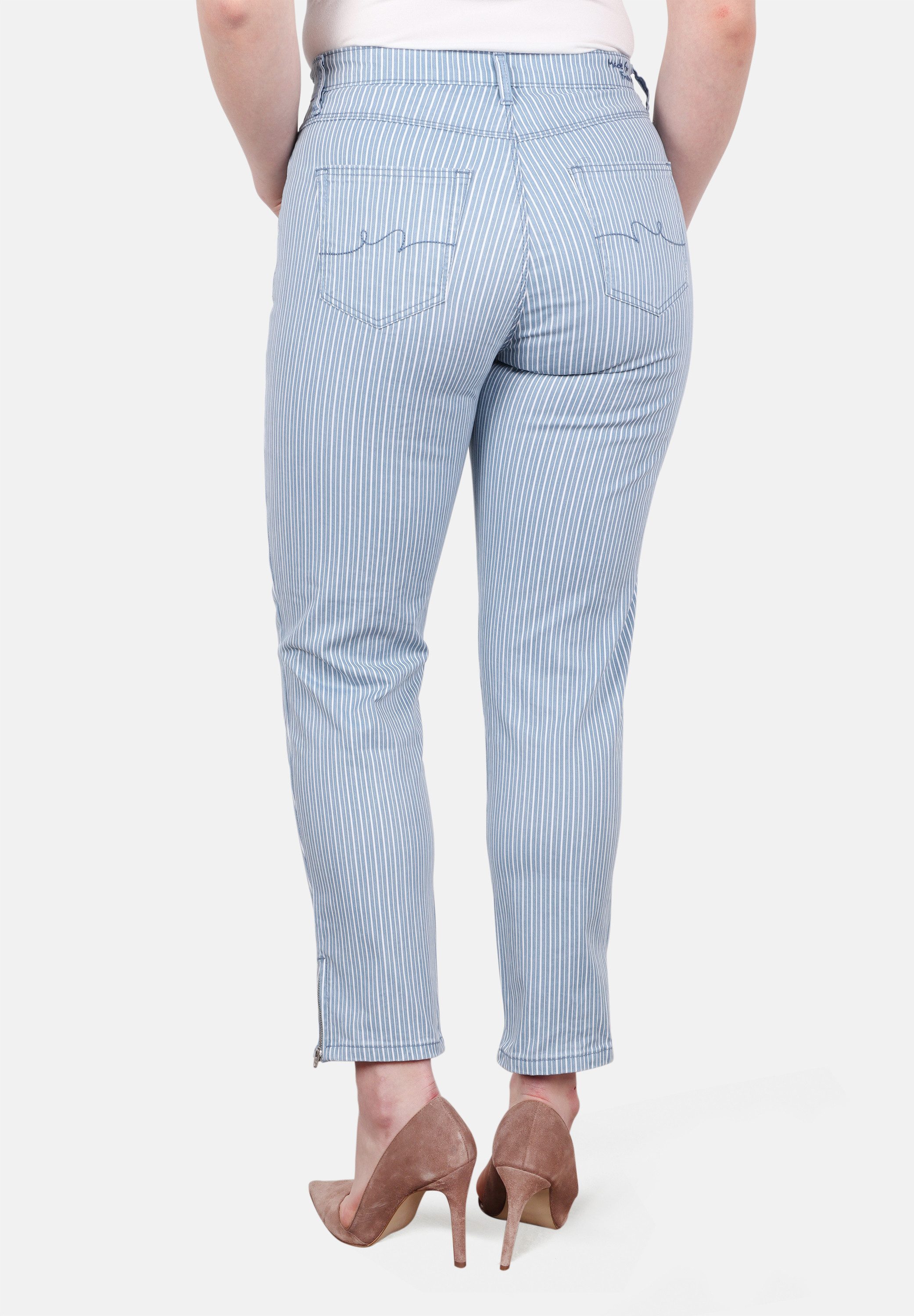 STOOKER WOMEN 5-Pocket-Jeans Nizza Stripe Tapered günstig online kaufen