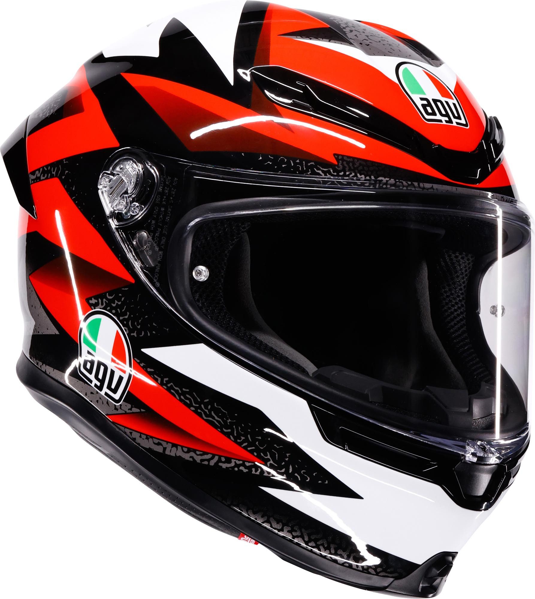AGV Motorradhelm K6 S Braven Helm, geeignet für Brillenträger,Pinlockscheibe enthalten