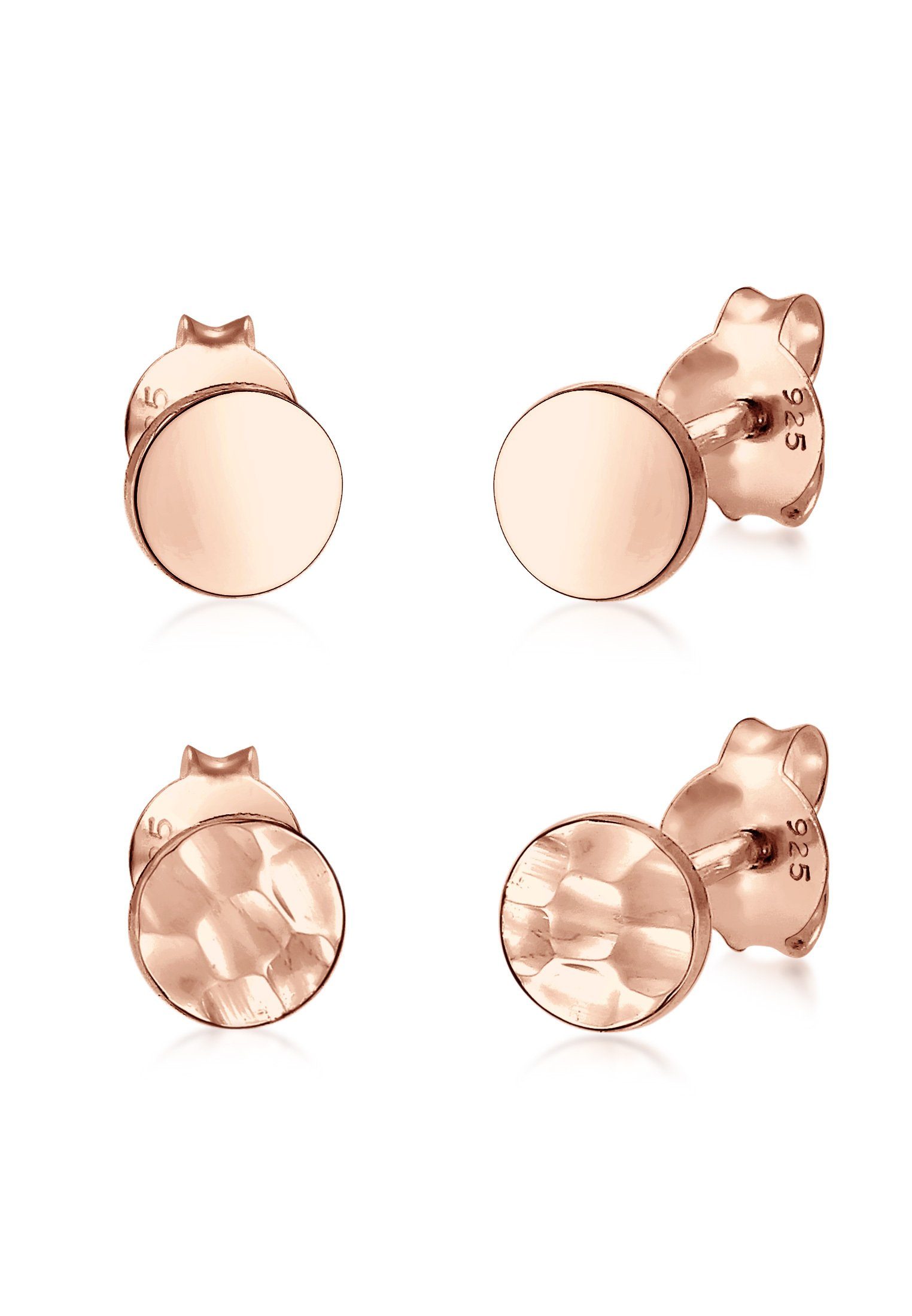 Elli Ohrring-Set Set Geo Ohrstecker Gehämmert 925 Silber, Geo günstig online kaufen