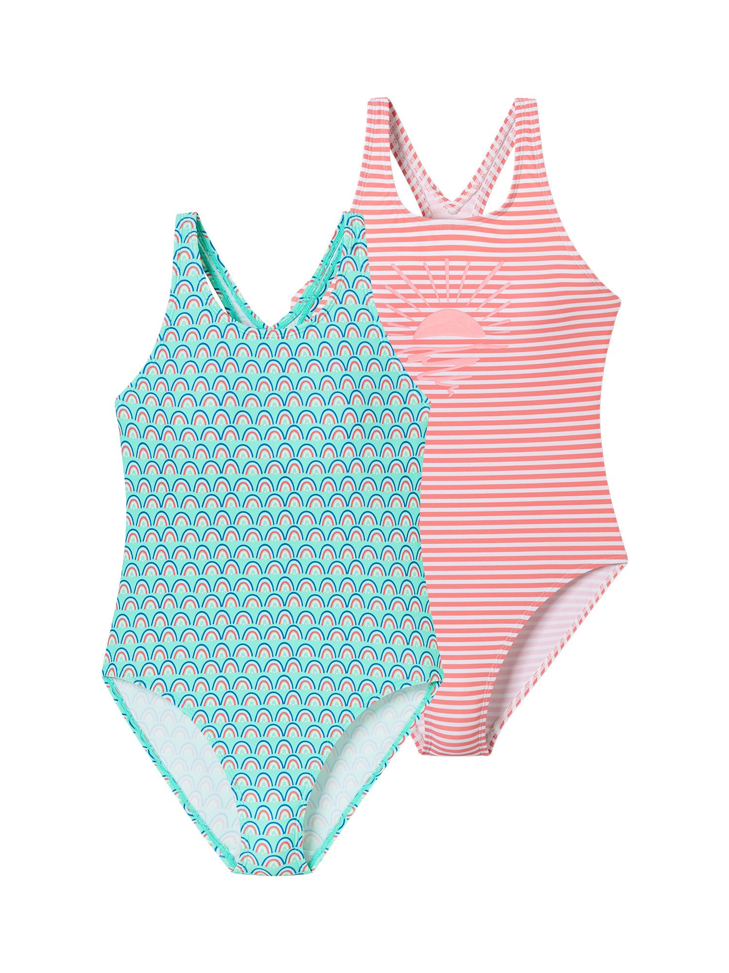 Schiesser Badehose Aqua Teens Girl (2-St) Schwimmanzug, Einteiler, Bademode