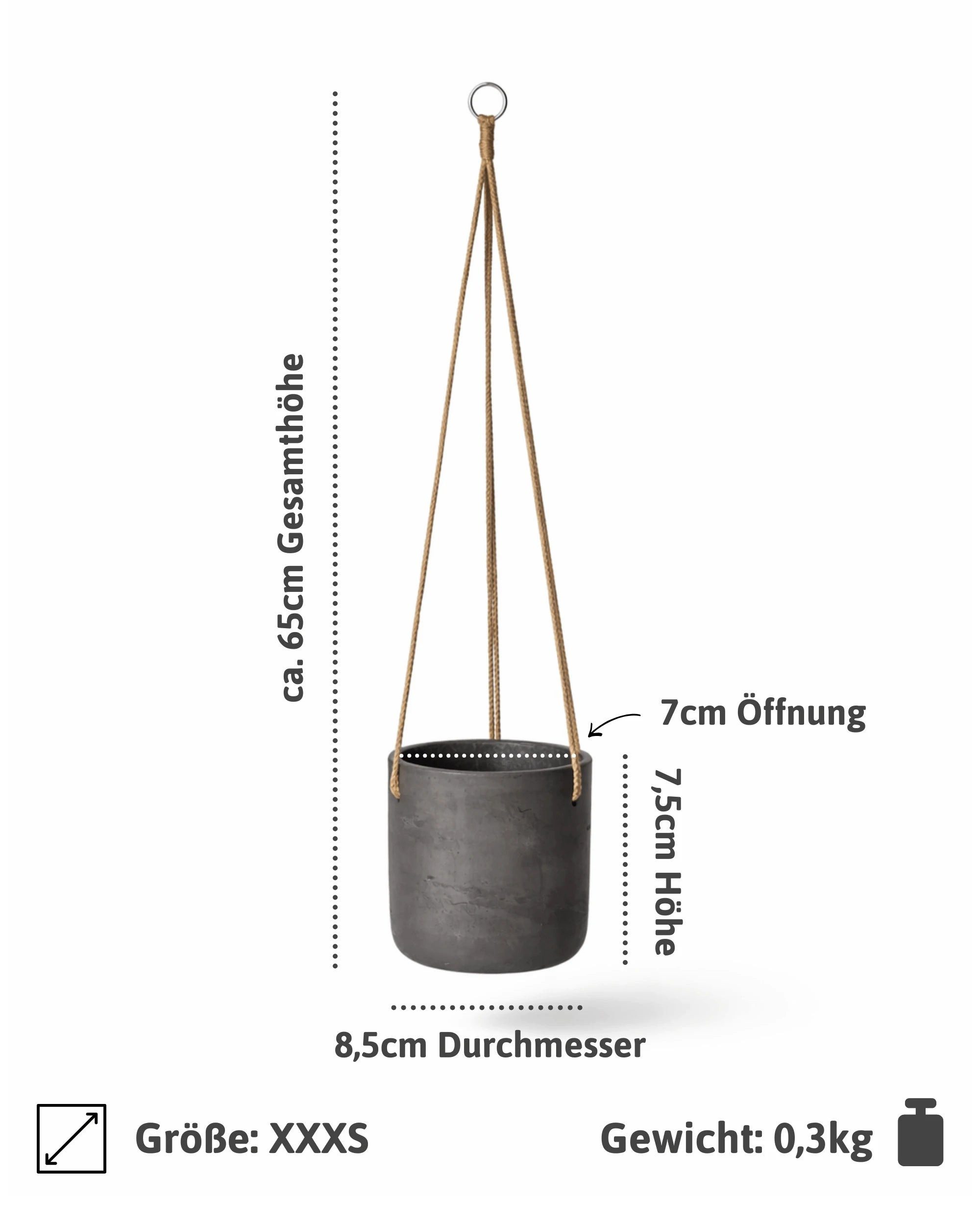 finestgreen Blumenampel Hanging Charlie, Frostfest & UV-beständig – für Innen- und Außenbereich – Bild 5 von 5