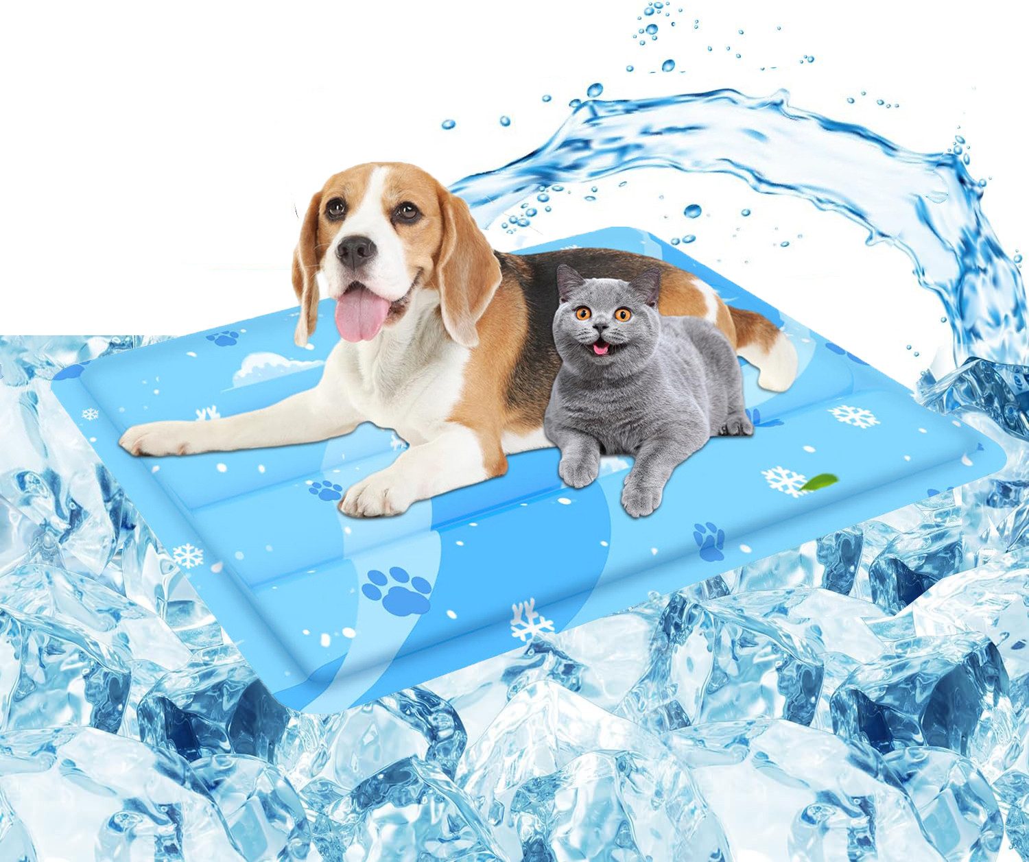 Tierbett Kühlmatte Hund,Kuhlmatte für Hund und Katze mit Ungiftiges Gel