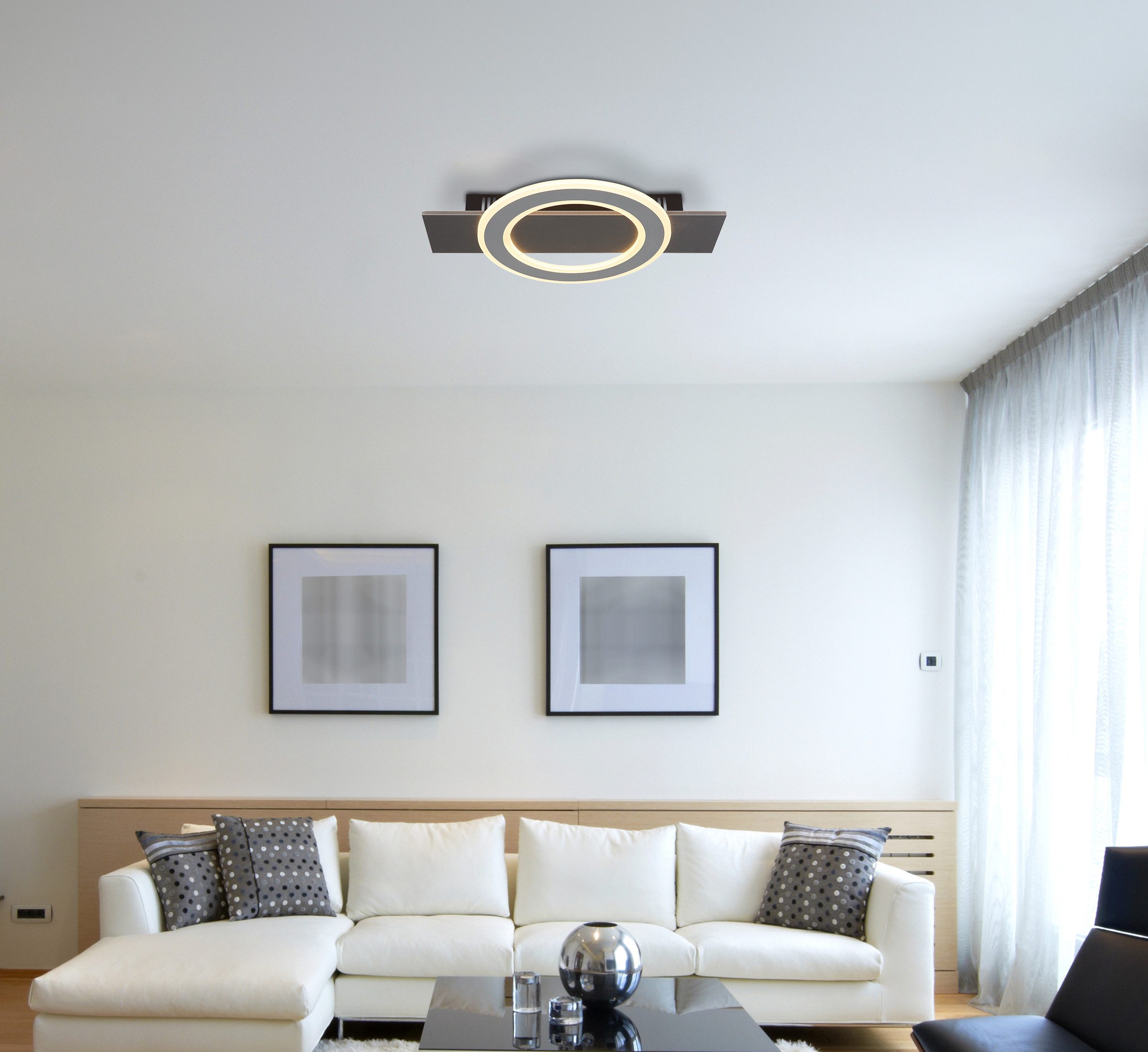 GLOBO LIGHTING LED Deckenleuchte JAYDEN, LED fest integriert, Warmweiß, Deckenlampe/Wohnzimmer/Schlafzimmer/elegant
