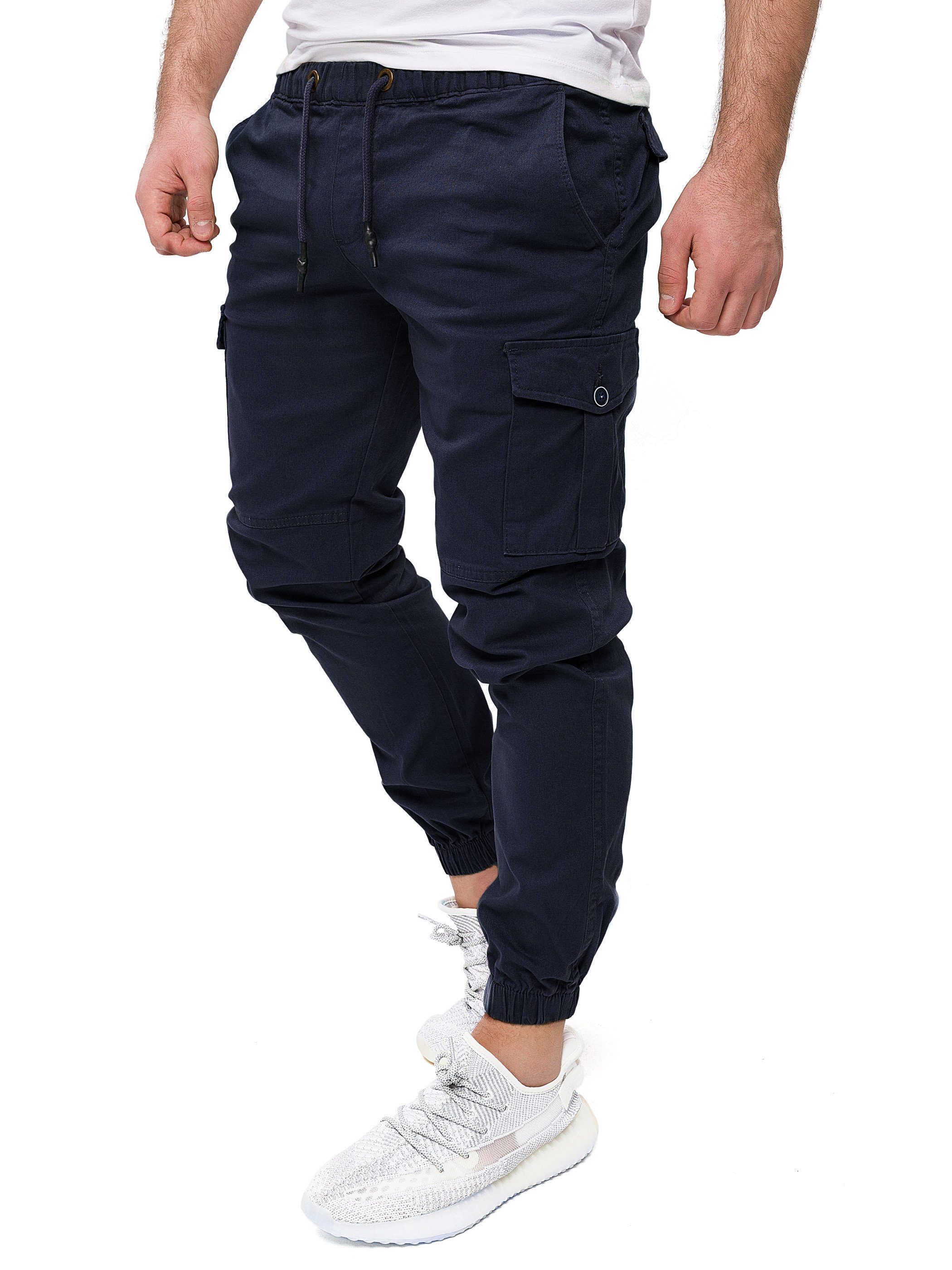 Pittman Cargohose Darius Cargo Chino elastischer Bund mit Kordelzug