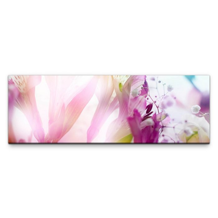 möbel-direkt.de Leinwandbild Bilder XXL rosa Blumen Nahaufnahme Wandbild auf Leinwand