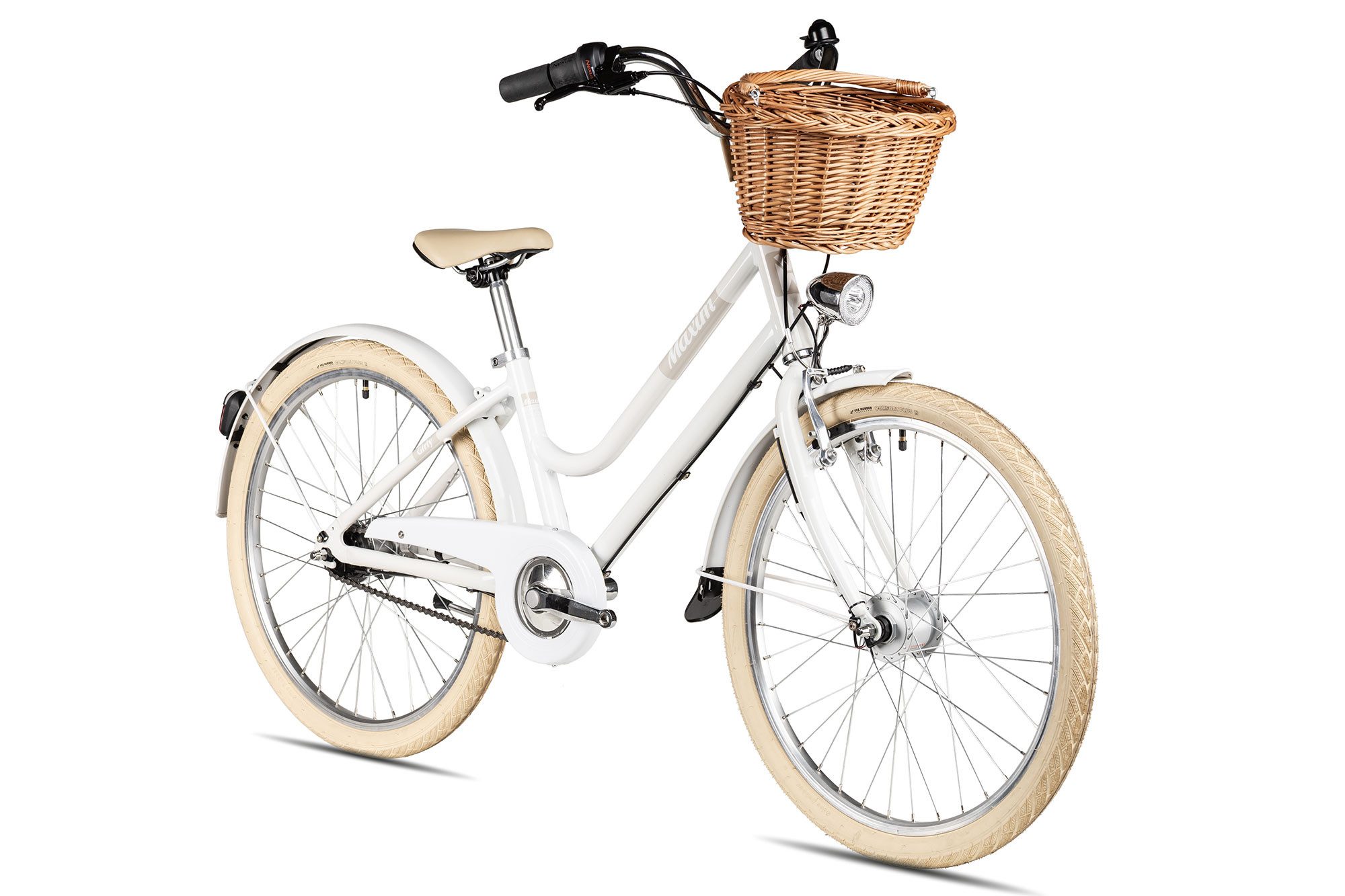 Maxim Kinderfahrrad Girly 24 7 Wave, 7 Gang Shimano Nexus 7 Rücktritt Schaltwerk, Nabenschaltung Rücktritt, Nabenschaltung Rücktritt weiß