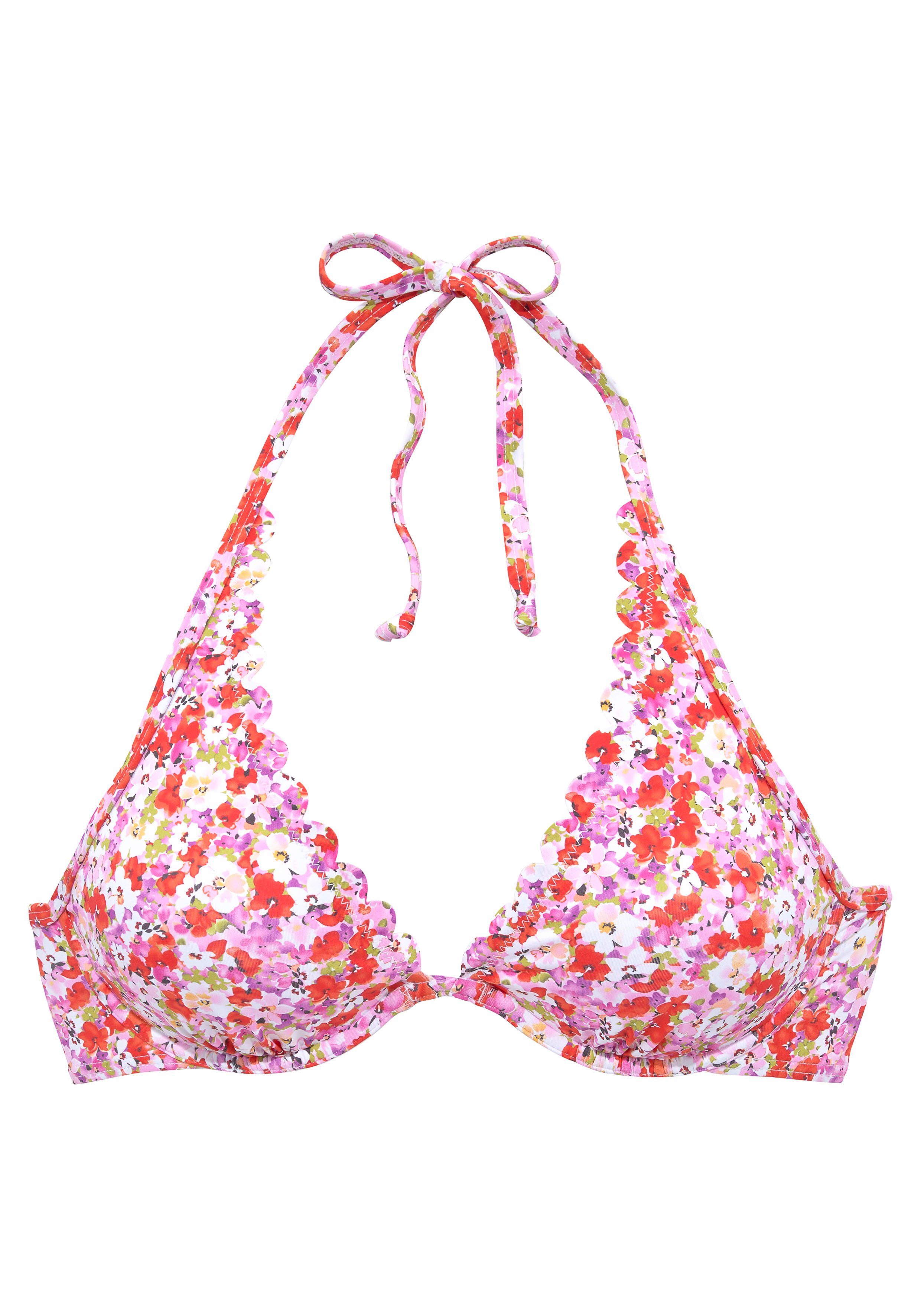 LASCANA Bügel-Bikini-Top Jasmin, im Blümchen-Druck günstig online kaufen