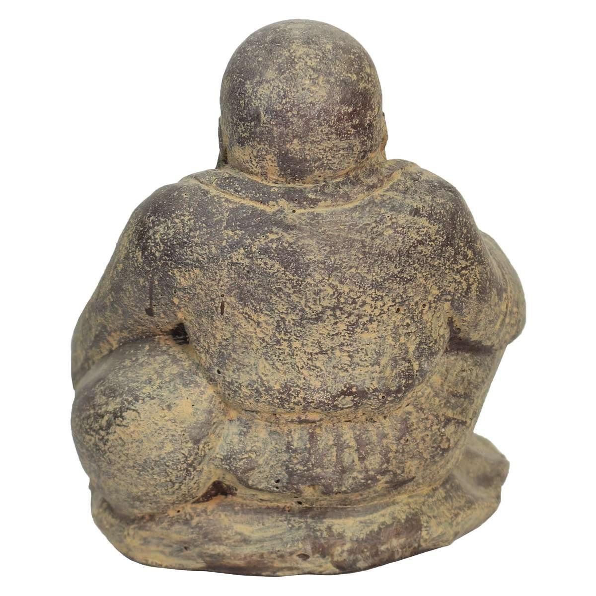 Oriental Galerie Dekofigur Buddha Sitzend Lavastein 20 Ursprungsland Herstellung Handarbeit Gartenfigur traditionelle St), aus (1 im in cm