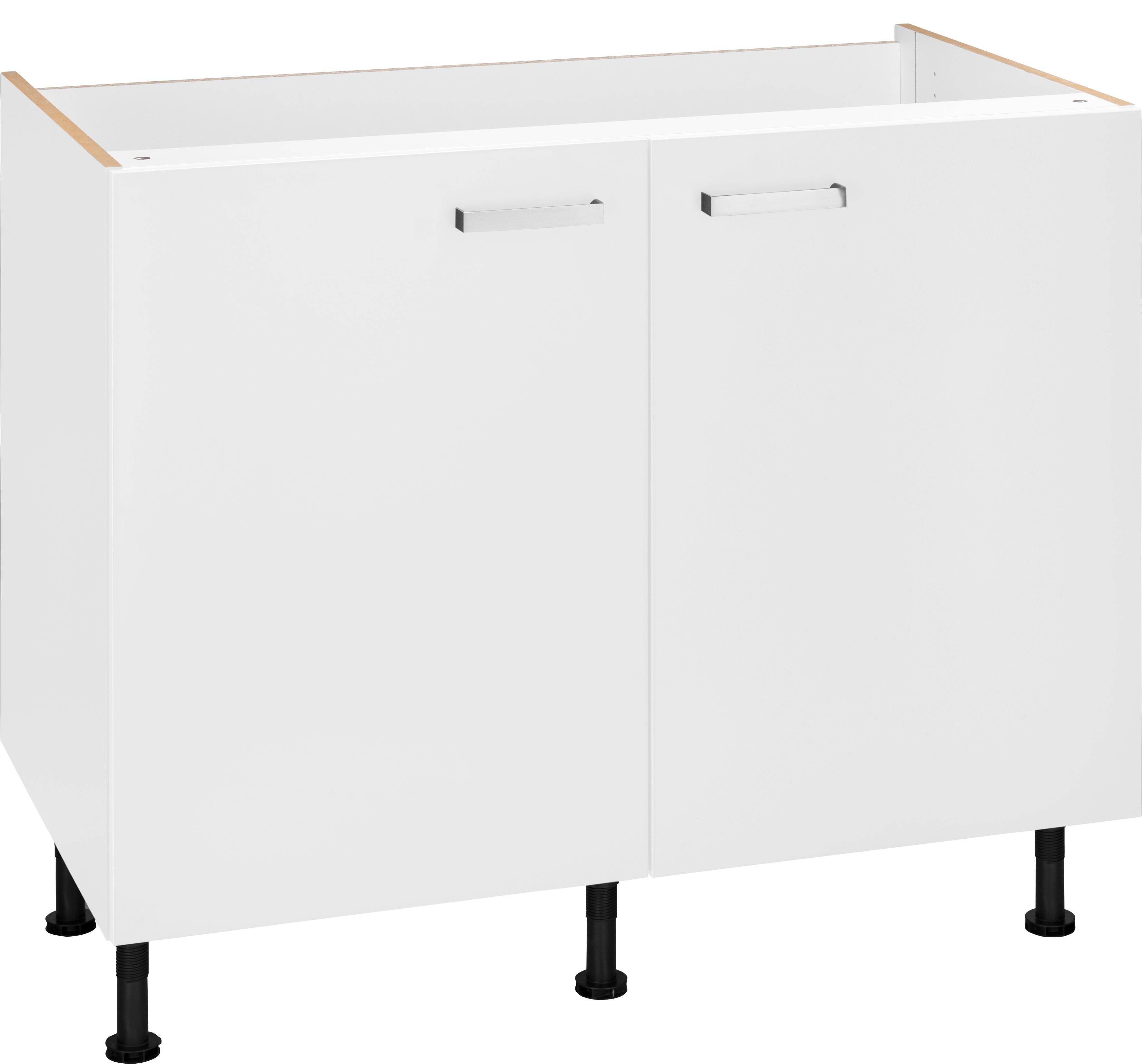 OPTIFIT Spülenschrank Parma Breite 100 cm weiß | weiß