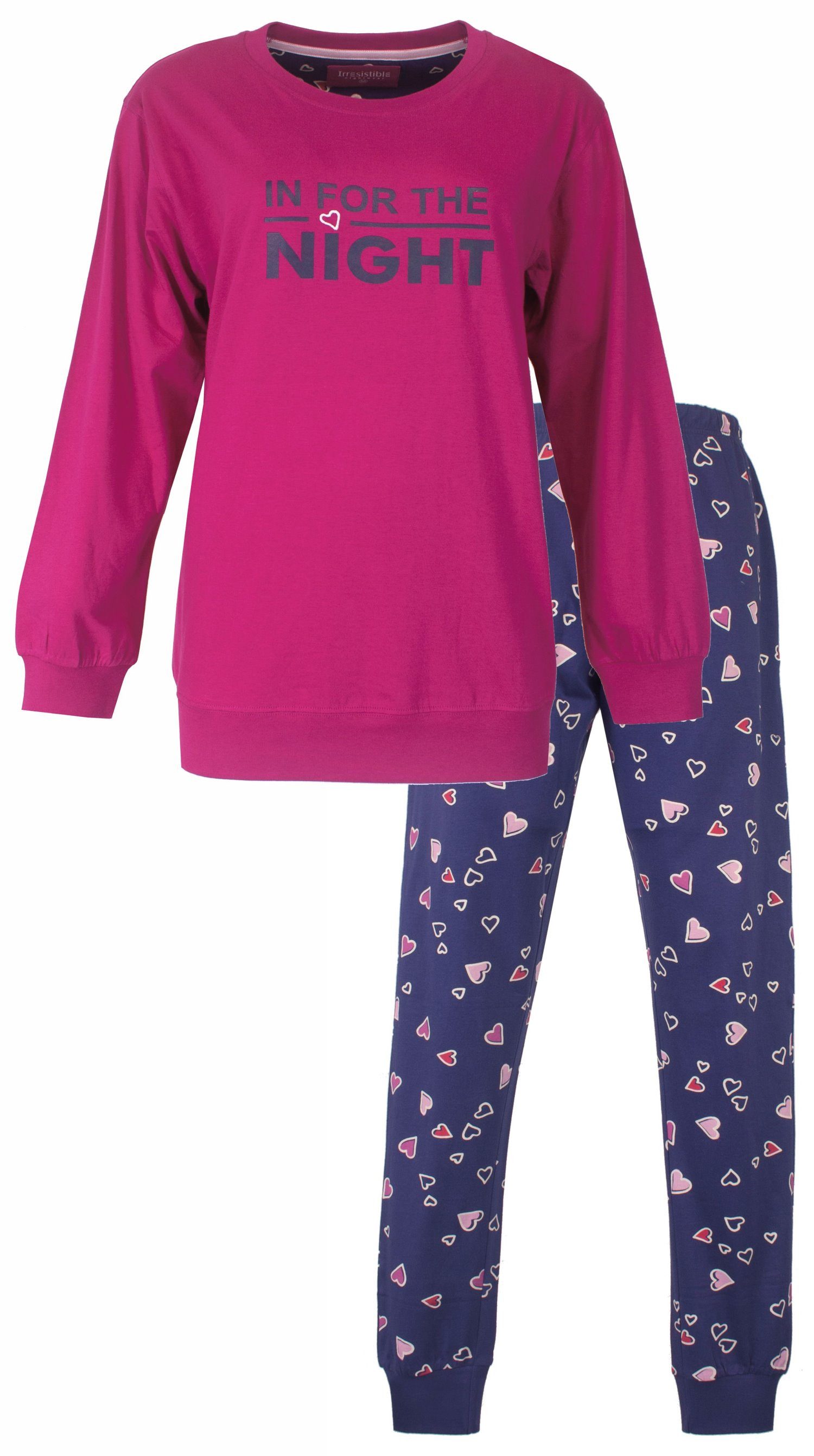 Irresistible Schlafanzug Damen Pyjama lang mit günstig online kaufen
