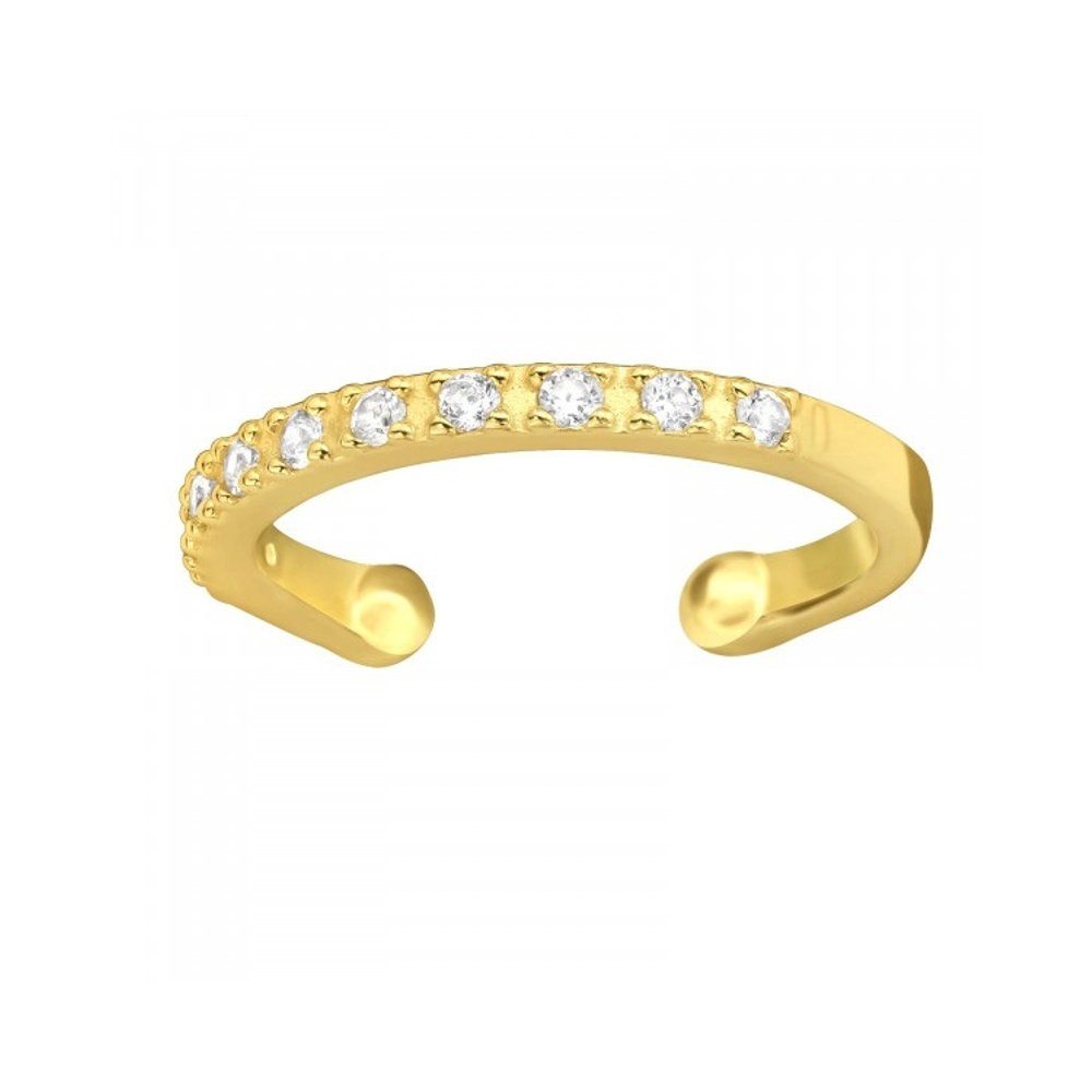 Sterling ZIRKONIA ALEXANDER 750 YORK 925 Silber, gold, Gelbgold-Vergoldung SINGLE Ohrklemme