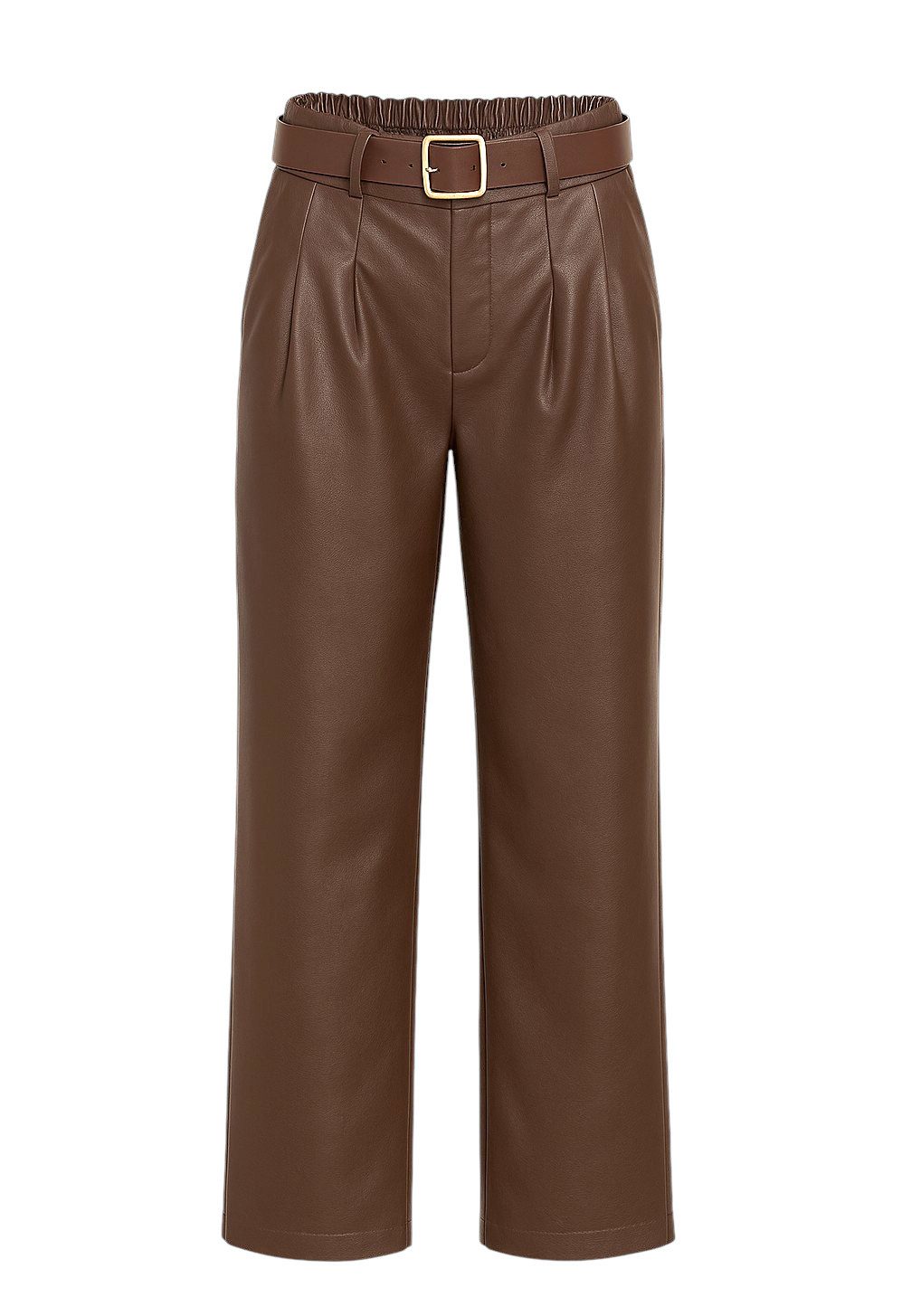 Lederimitathose Damen Hose aus Kunstleder mit Gürtel M.403 Gr.36-38