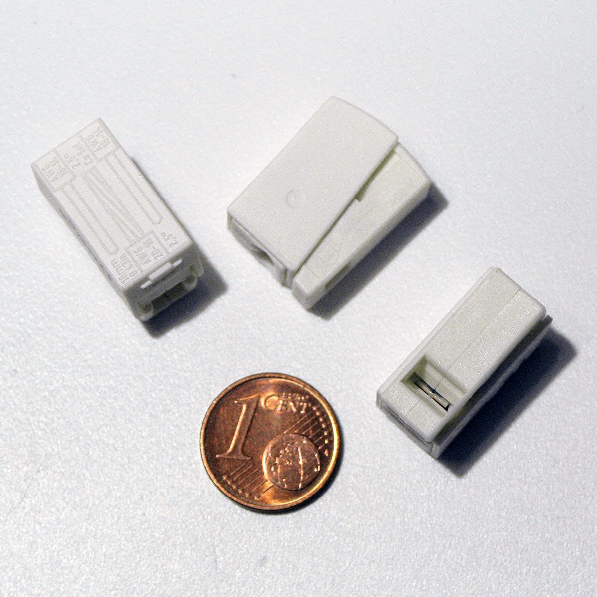 WAGO Lüsterklemme 100 Stk WAGO Duo-Leuchtenklemme 2x 1,0-2,5mm² weiß