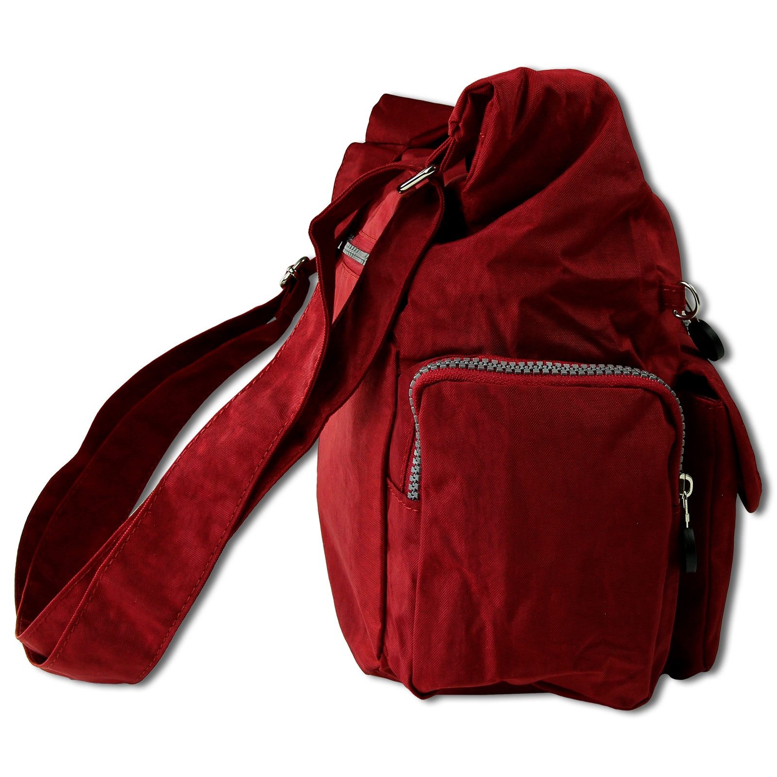 BAG STREET Schultertasche Bag Street Nylon rot Damen crossover (Schultertasche), Damen, Jugend Schultertasche Nylon, rot ca. 32cm x ca. 20cm