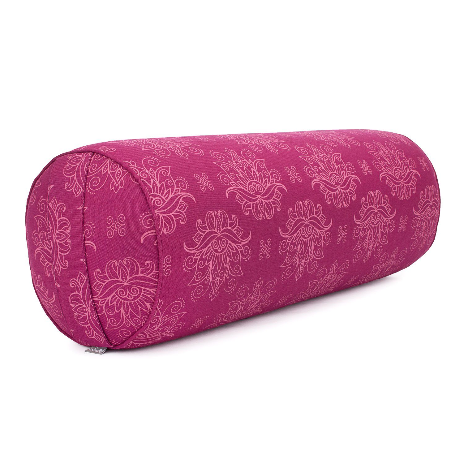 bodhi Yoga Bolster Yoga Bolster gemustert, 65 x Ø 23 cm Lotus, berry, Dinkel