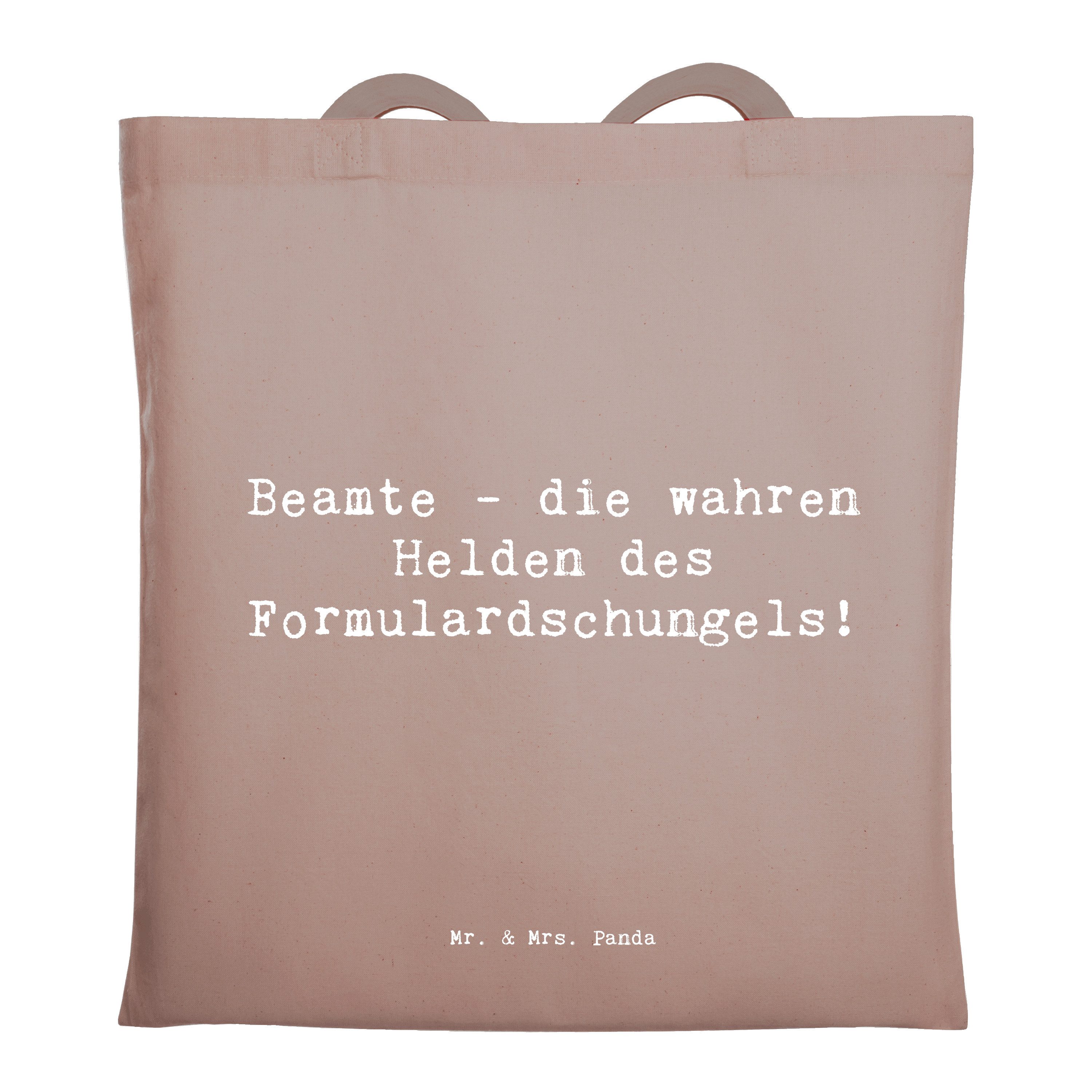 Tragetasche Spruch Beamtin Heldin - Braun Pastell - Geschenk, Formulardschungel