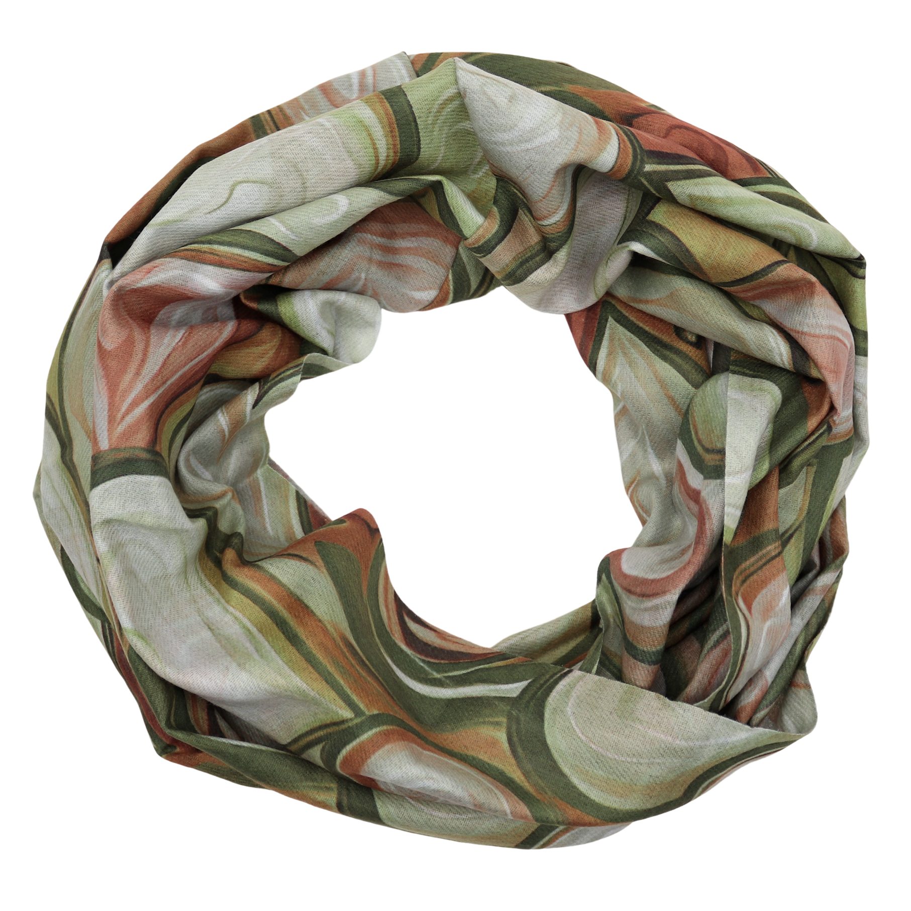 MIRROSI Loop Damen Schal mit Herzen-Muster günstig online kaufen