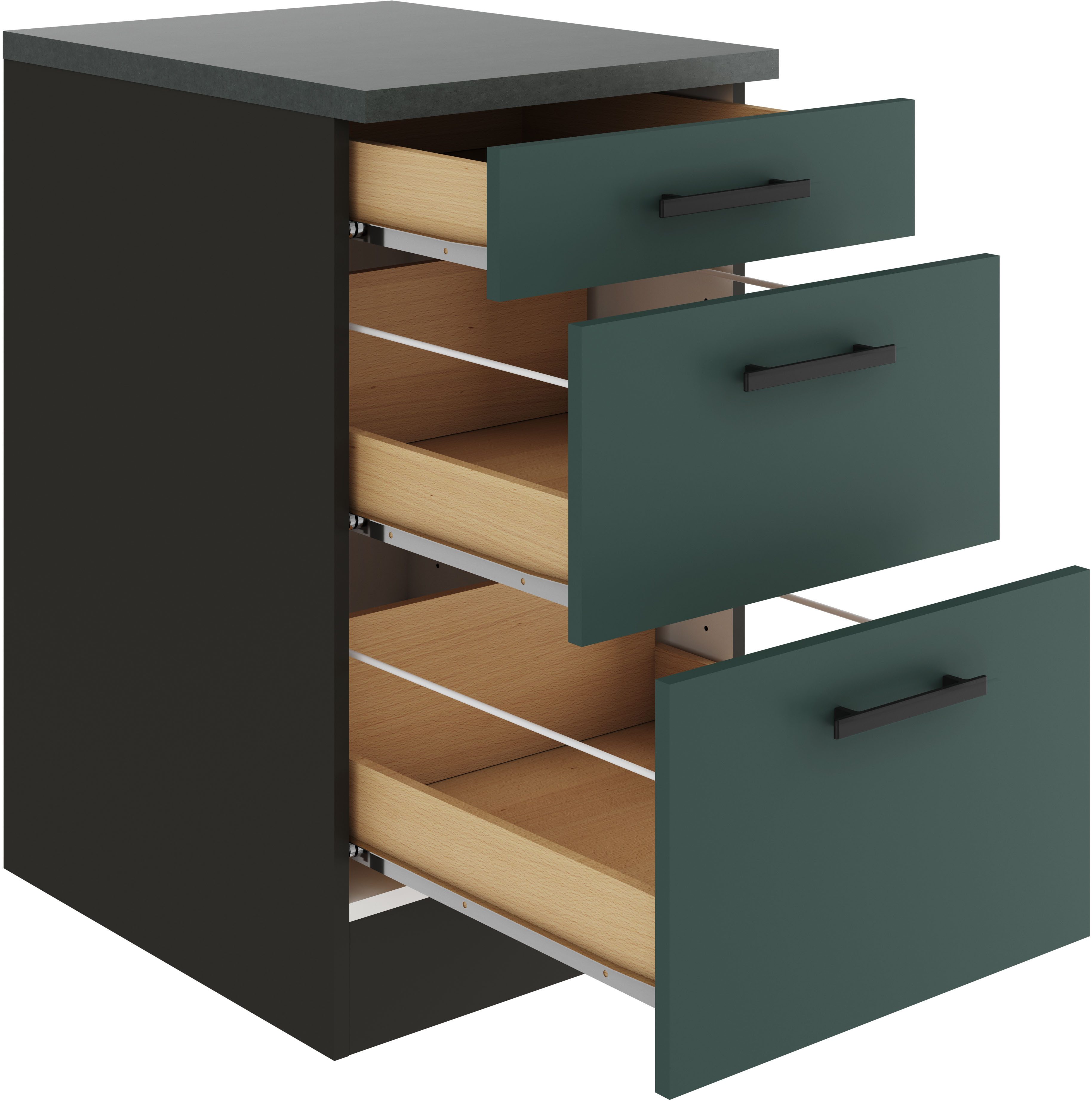 OPTIFIT Unterschrank Palma Breite 50 cm, mit 3 Schubkästen