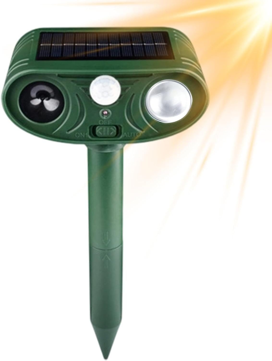 FELIXLEO Tierabwehrspray Solar Ultraschall Tiervertreiber mit PIR Bewegungsmelder, 2-St.