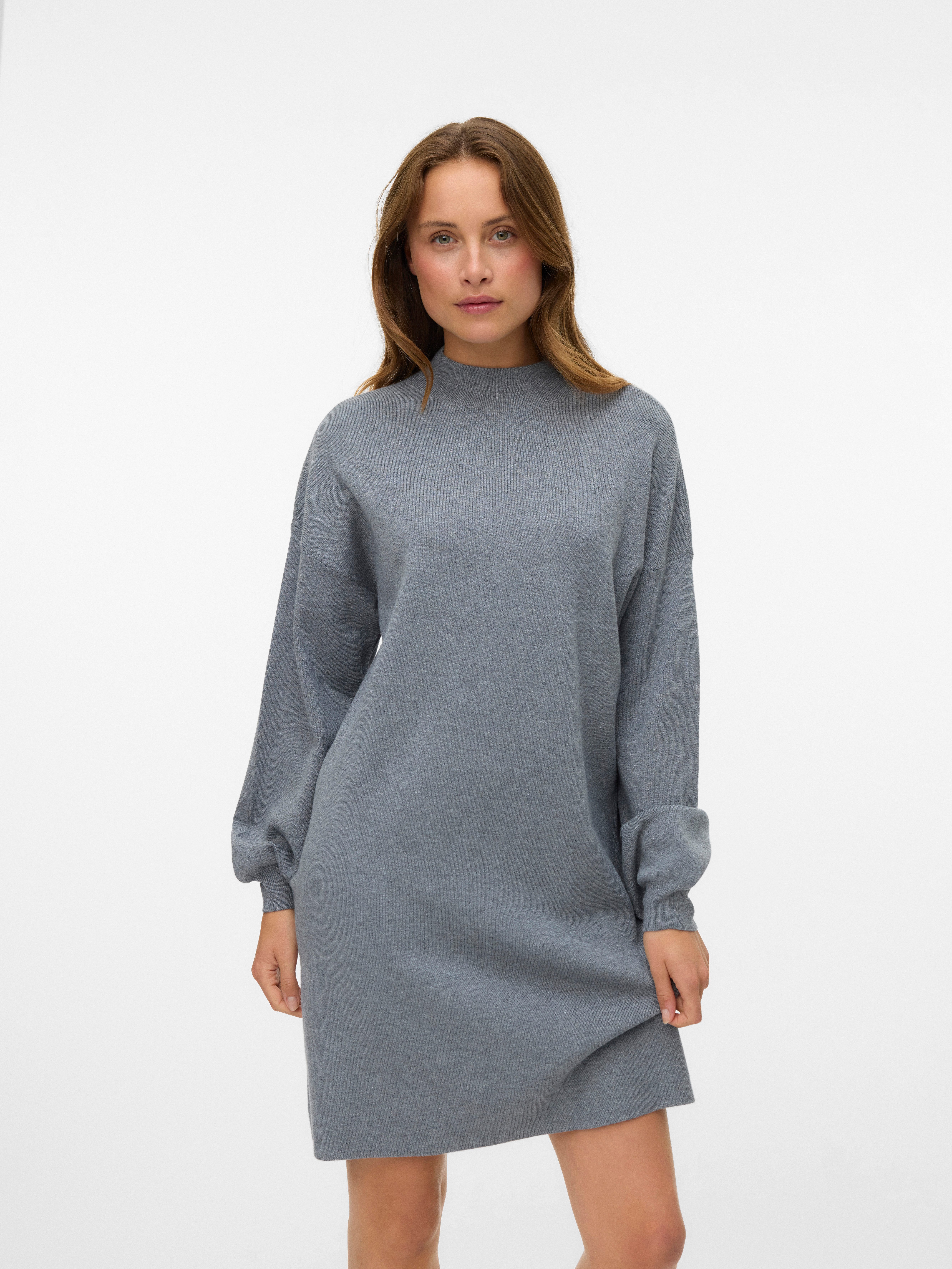 Vero Moda Strickkleid VMNANCY LS FUNNELNECK DRESS GA NOOS günstig online kaufen