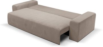 WERK2 Schlafsofa Hugo, Design 2-Sitzer Sofa in Cord mit Schlaffunktion & Bettkasten