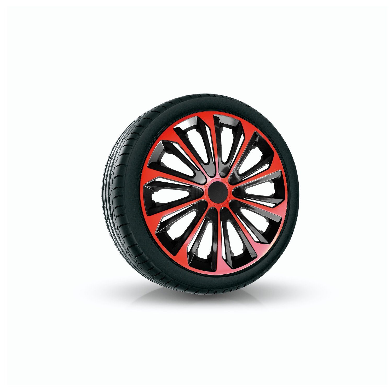 NRM Radkappen STRONG DUO, 16 in Zoll, Radzierblenden für Stahlfelgen Satz 4er 16"