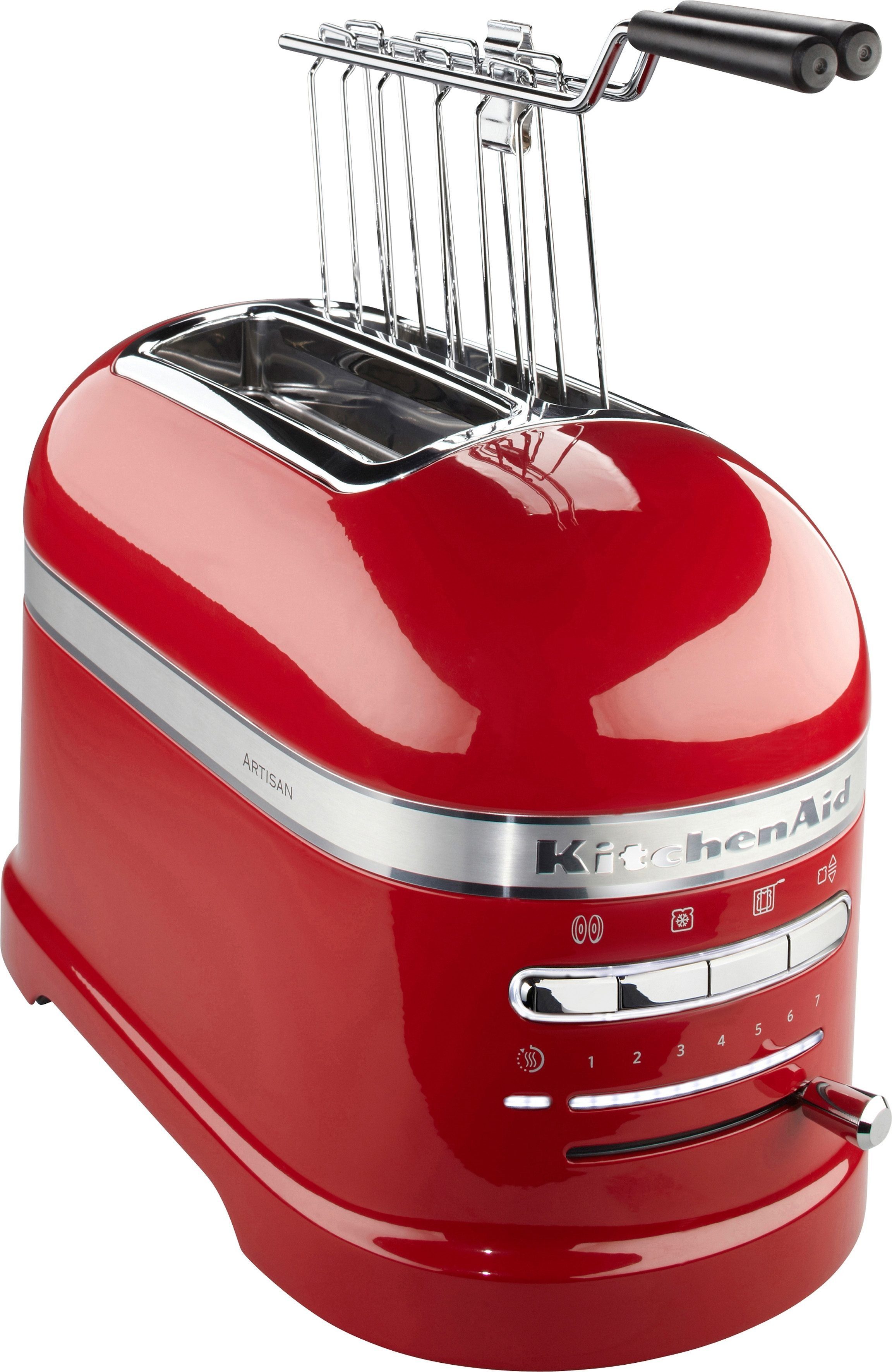 KitchenAid Toaster Artisan 5KMT2204EER EMPIRE ROT, 2 kurze Schlitze, für 2 Scheiben, 1250 W, mit Sandwichzange